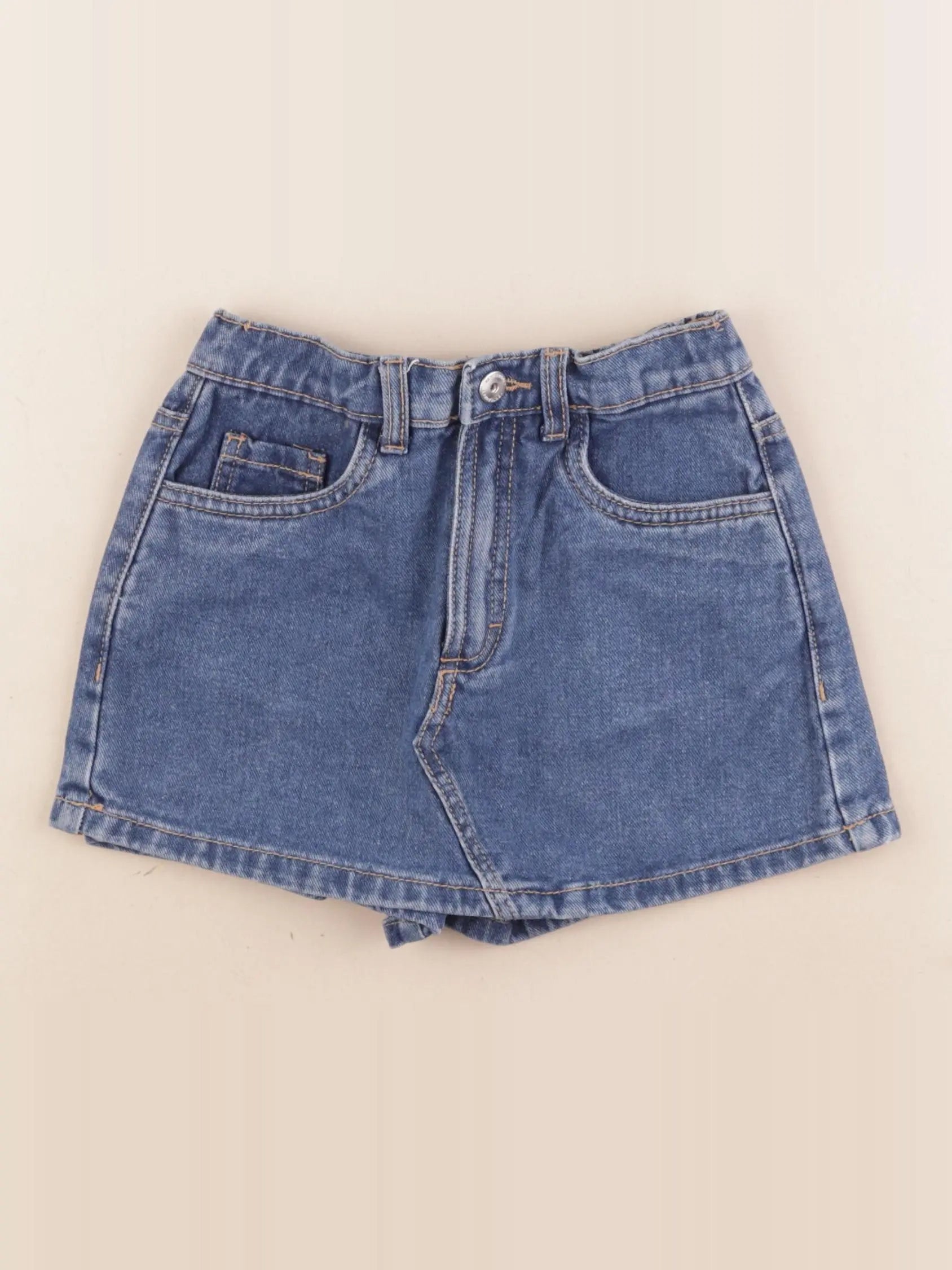 Vertbaudet - jupe short bleu - 6 ans