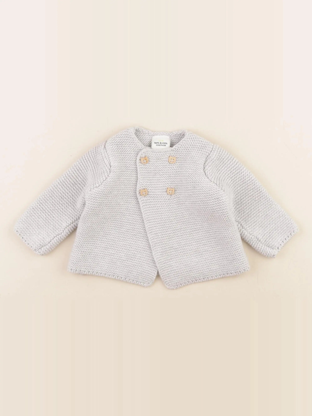 Tape à l'oeil - gilet gris - 12 mois
