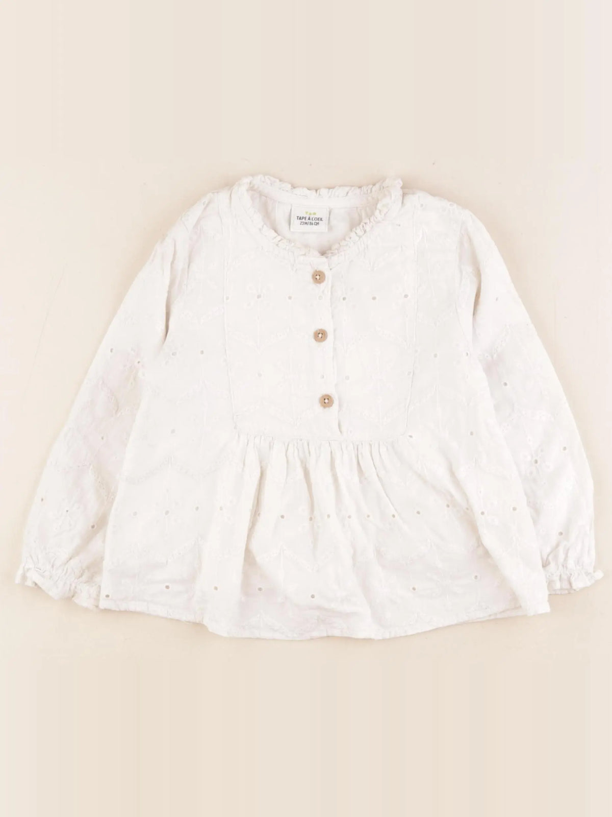 Tape à l'oeil - blouse blanc - 24 mois