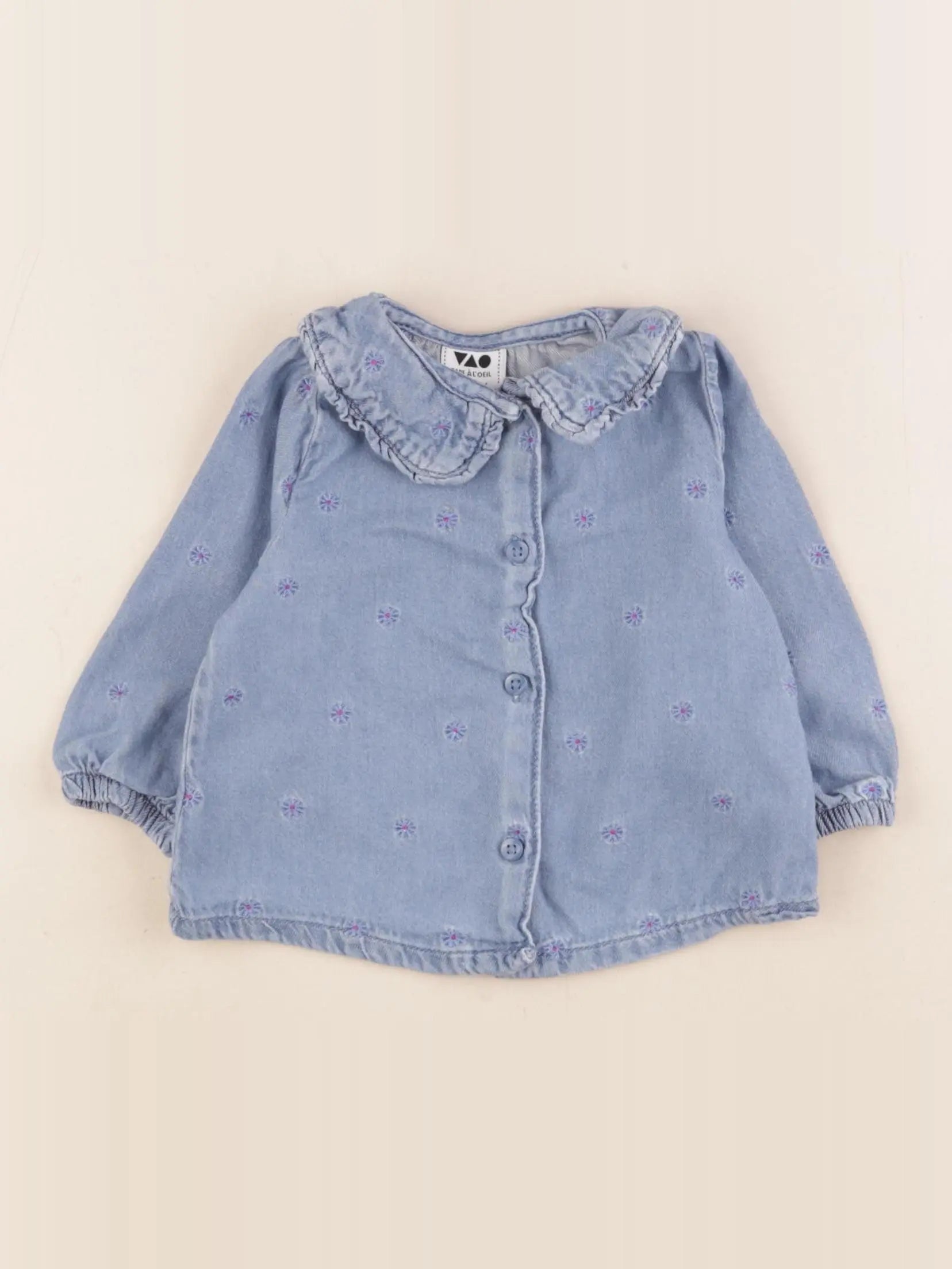 Tape à l'oeil - blouse bleu - 9 mois
