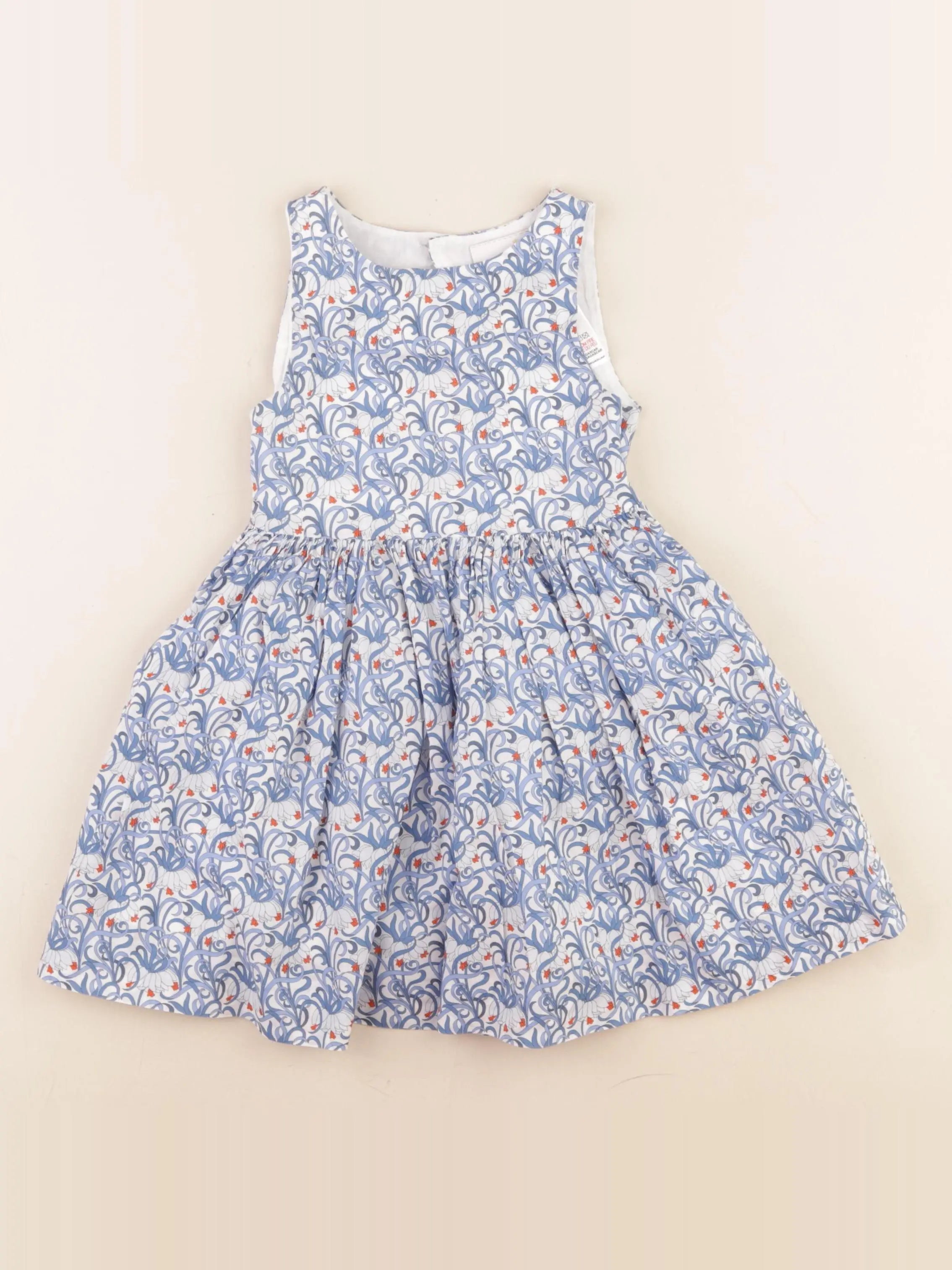 Jacadi - robe liberty blanc - 3 ans