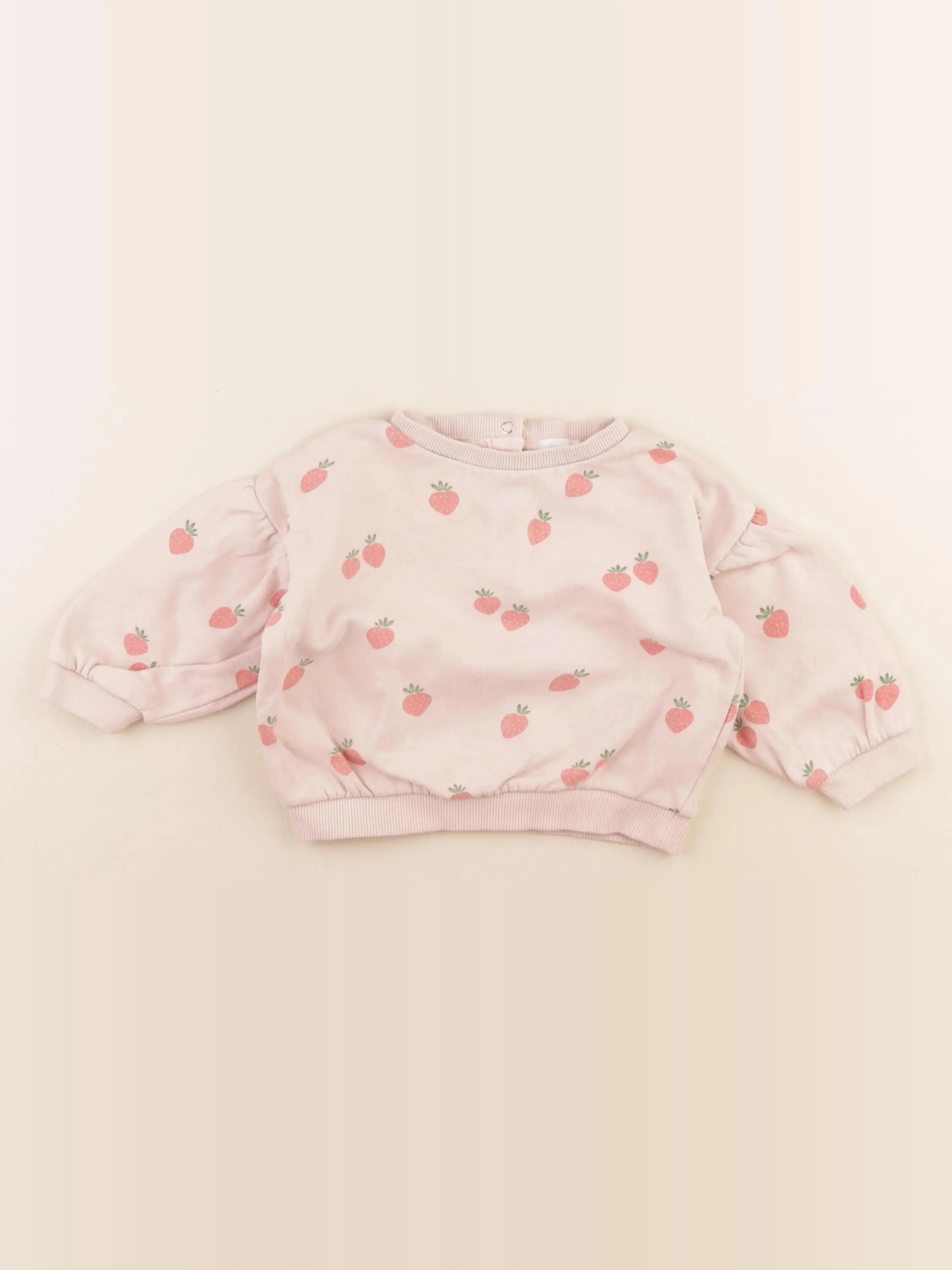 Vertbaudet - sweat rose - 9 mois
