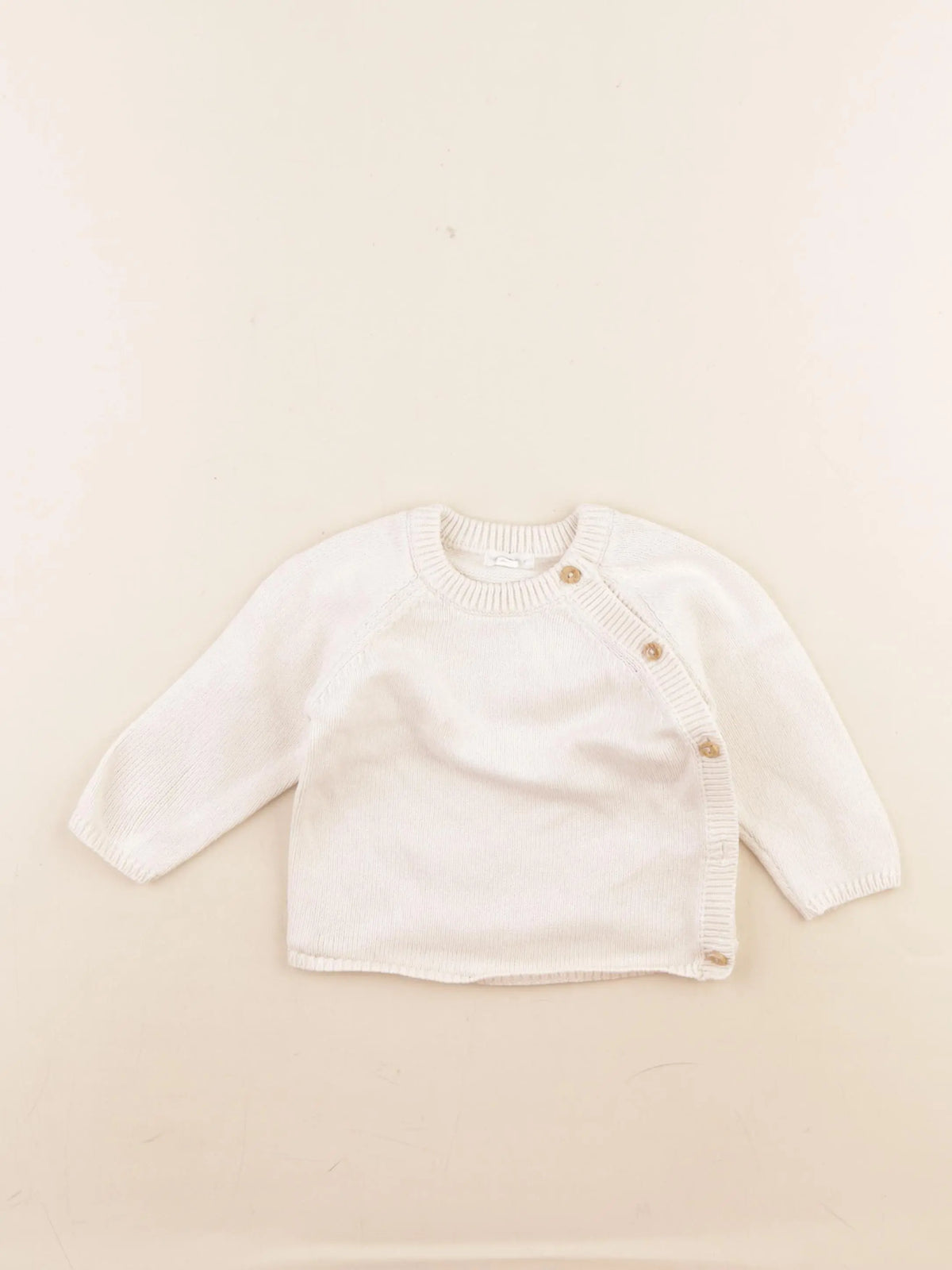 Vertbaudet - pull beige - 9 mois