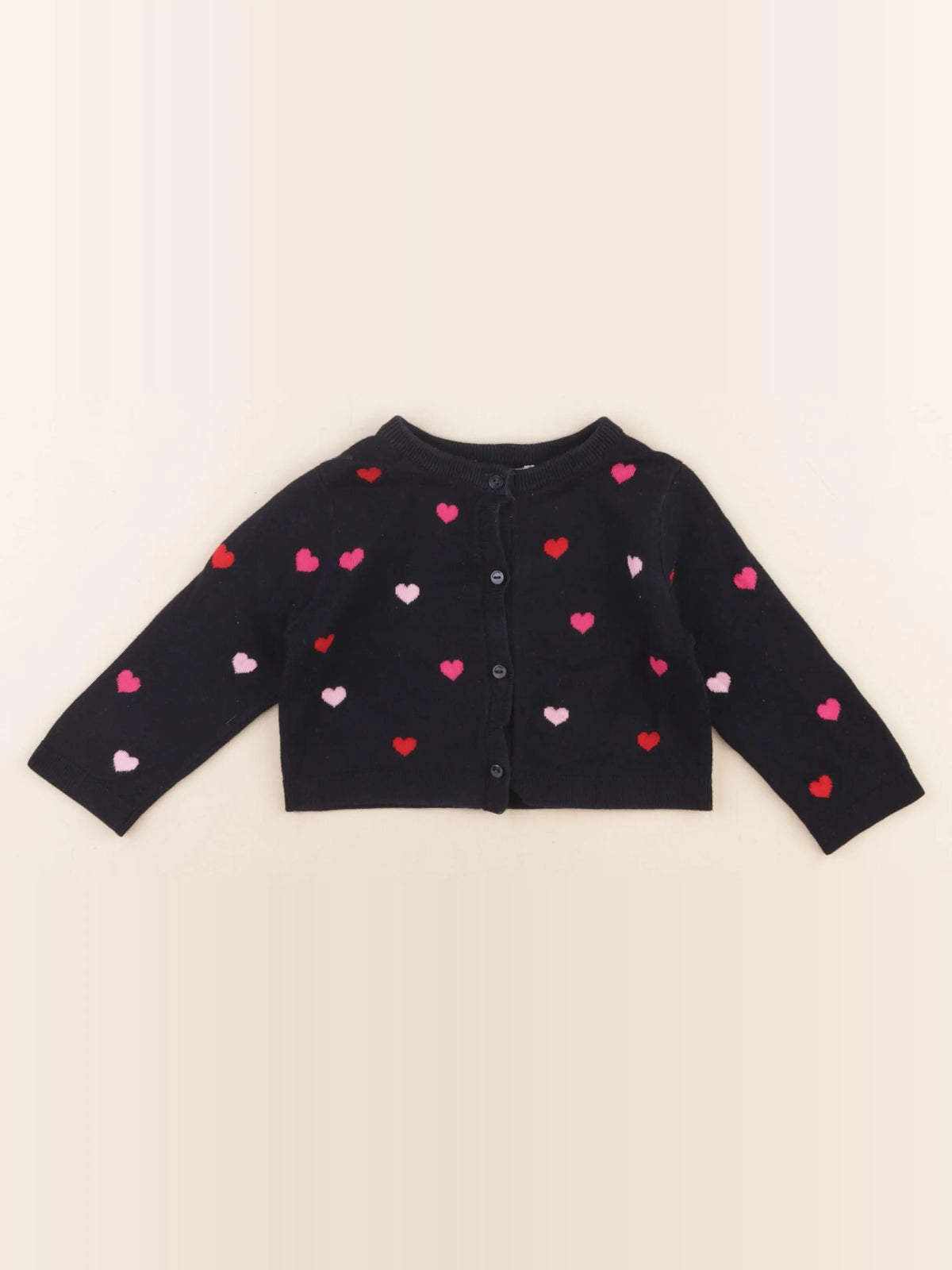 Jacadi - gilet bleu, rose - 12 mois