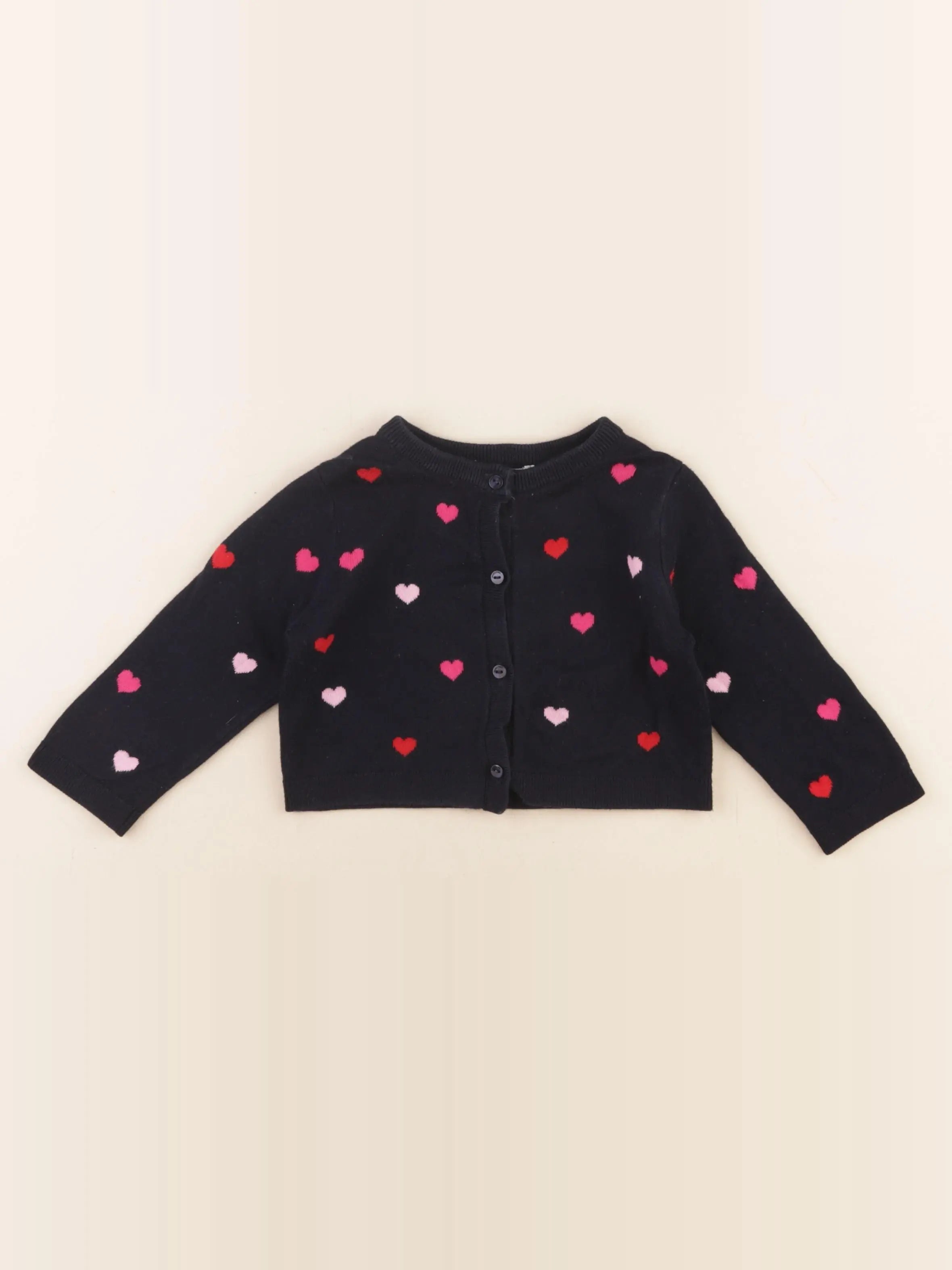 Jacadi - gilet bleu, rose - 12 mois