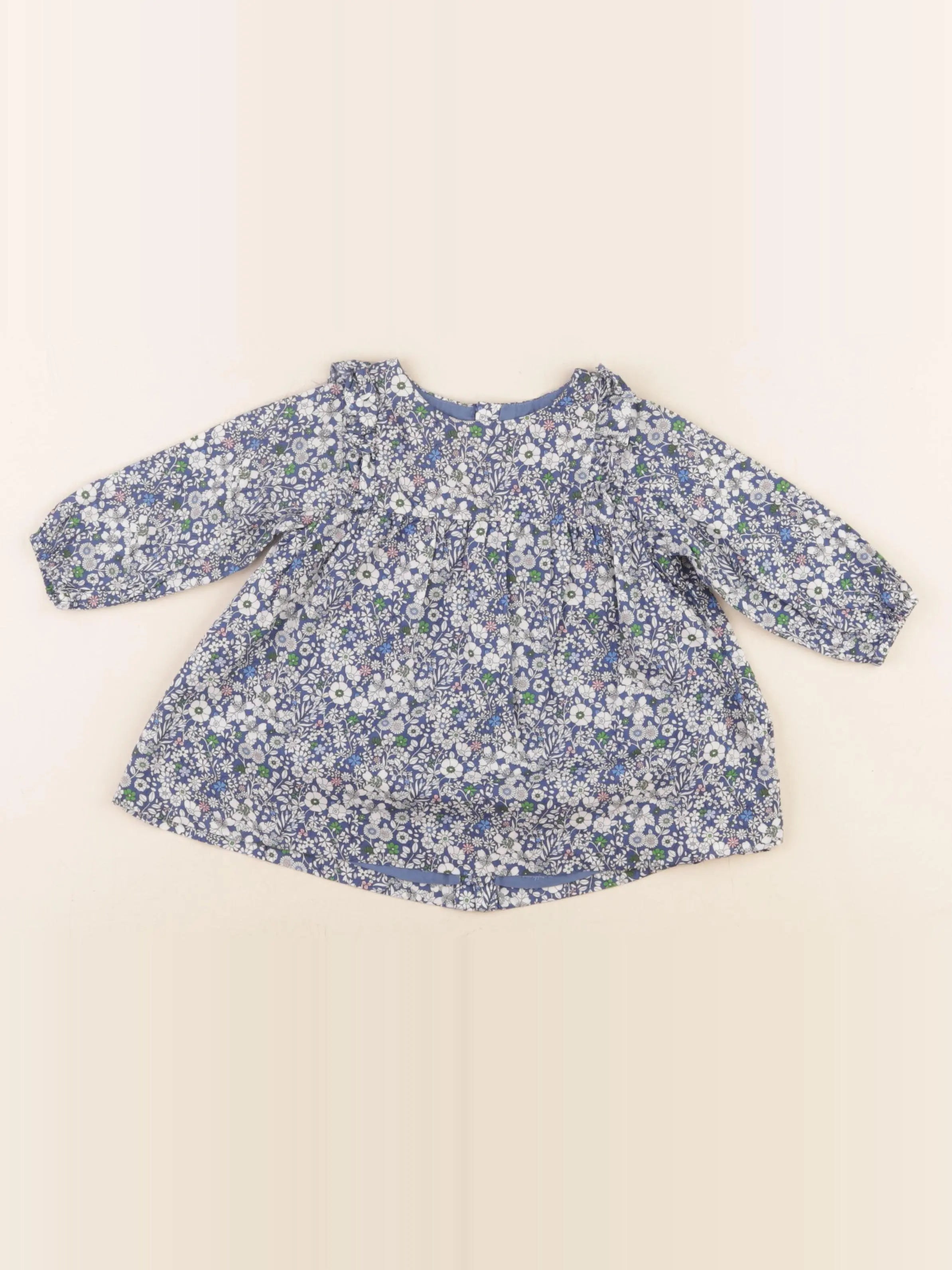 Jacadi - robe liberty bleu - 6 mois