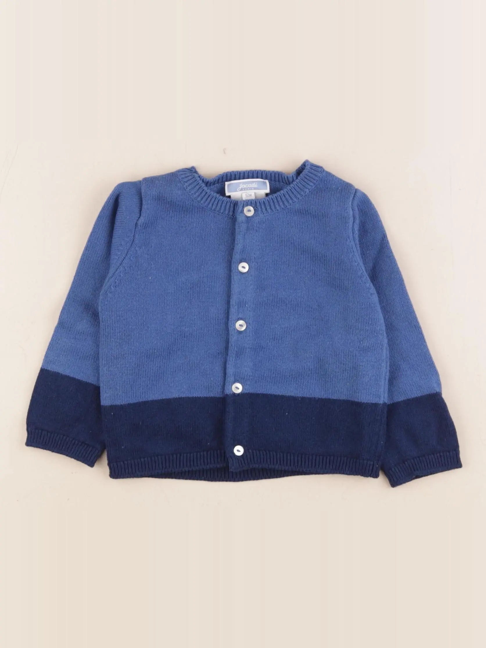 Jacadi - gilet bleu - 12 mois