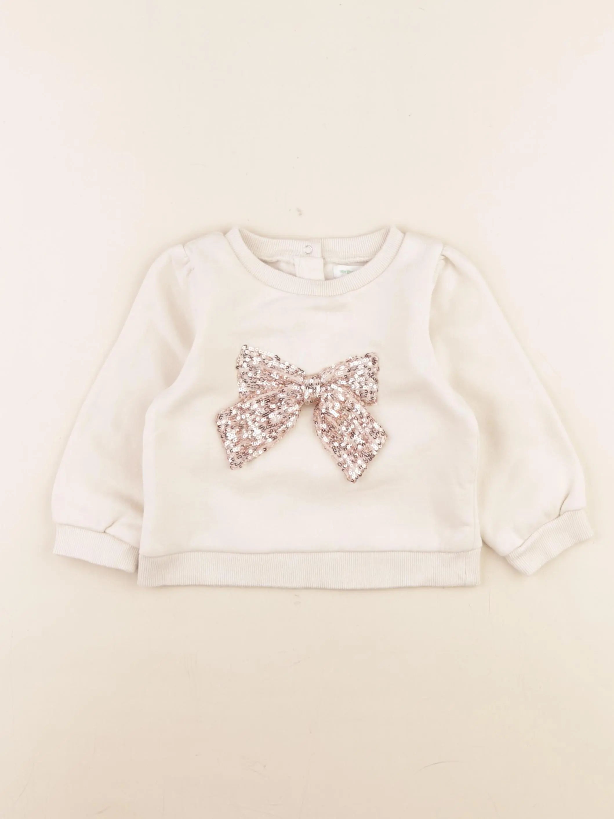 Vertbaudet - sweat blanc - 24 mois