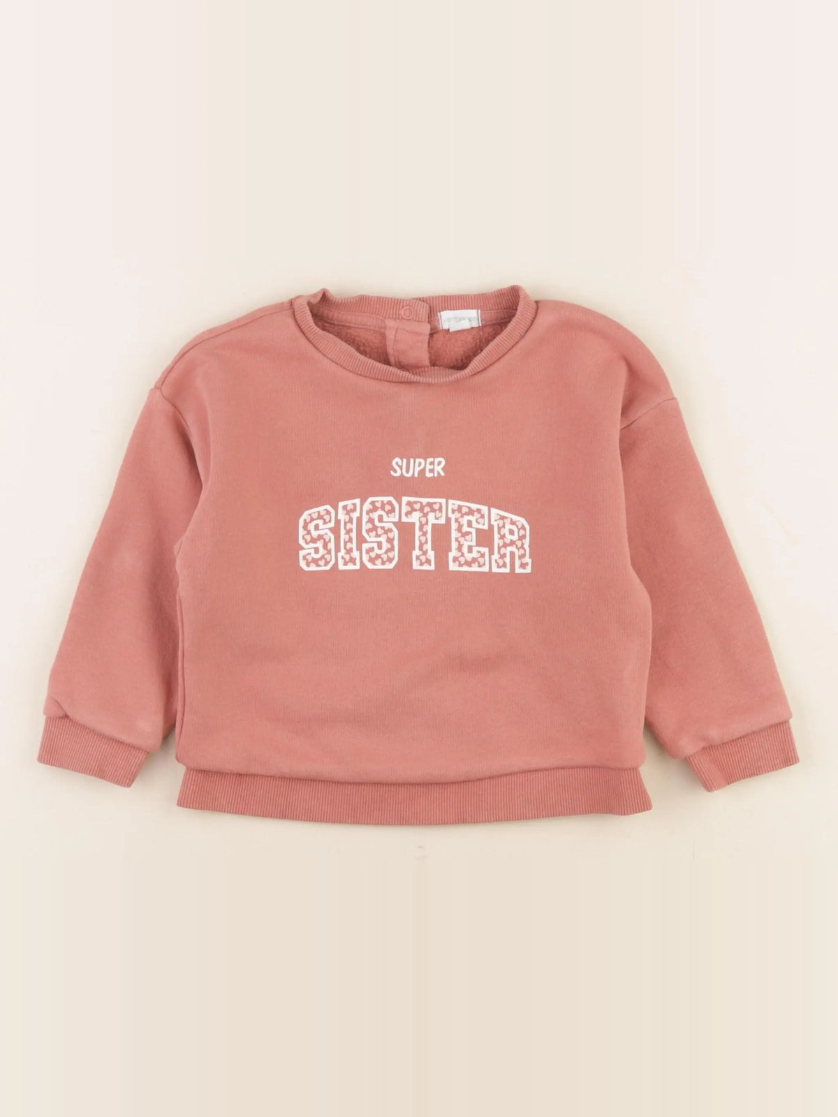 Vertbaudet - sweat rose - 24 mois