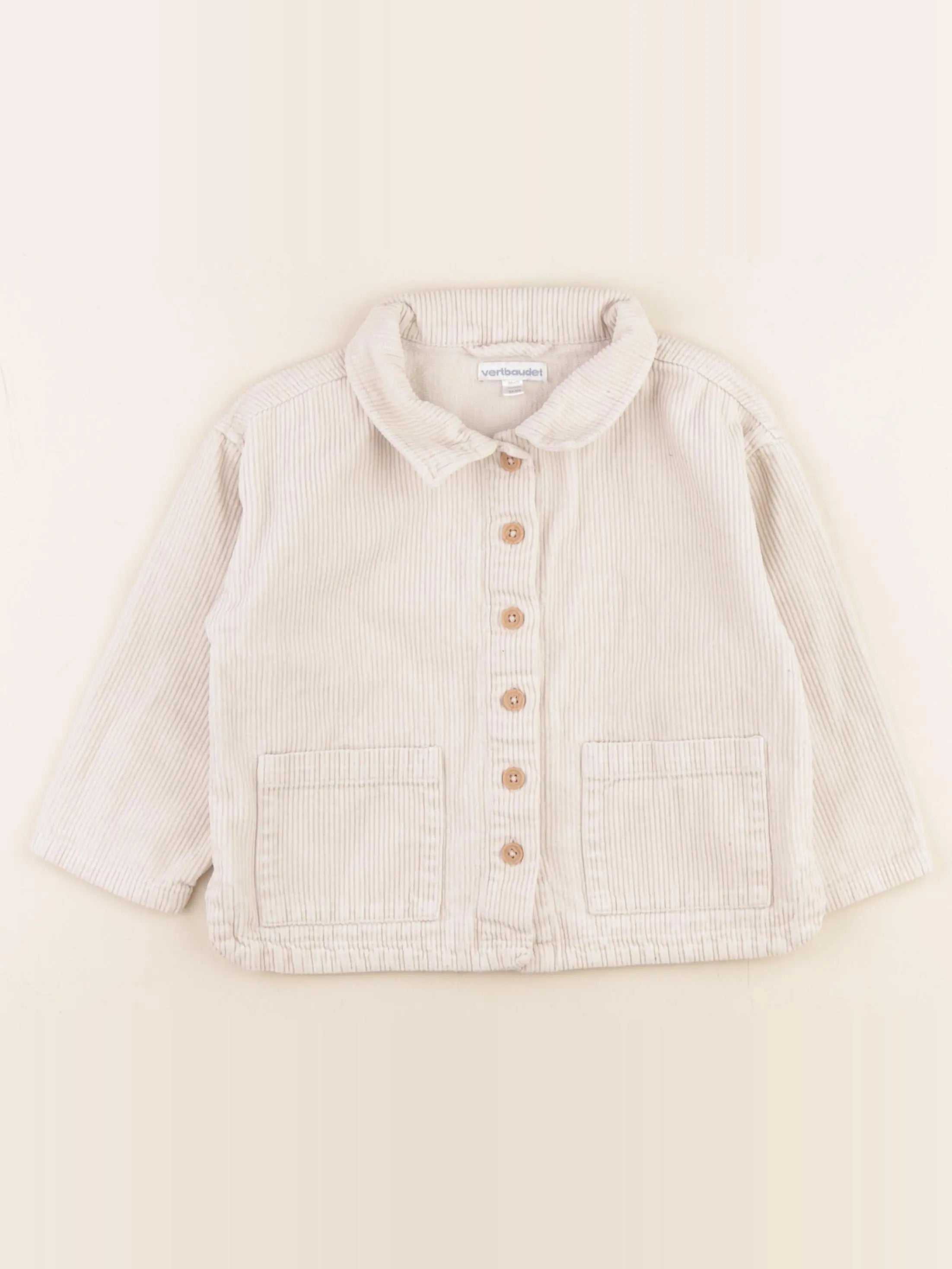 Vertbaudet - chemise beige - 3 ans