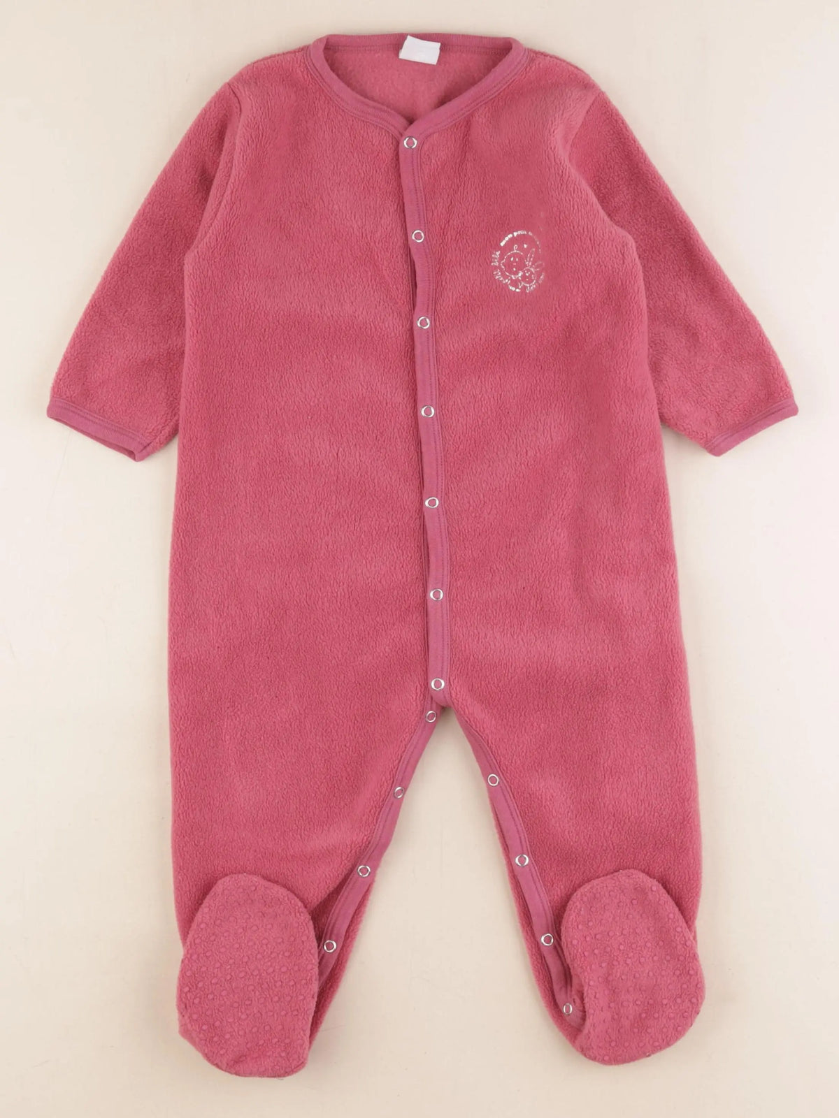 Petit Bateau - pyjama velours rose - 18 mois