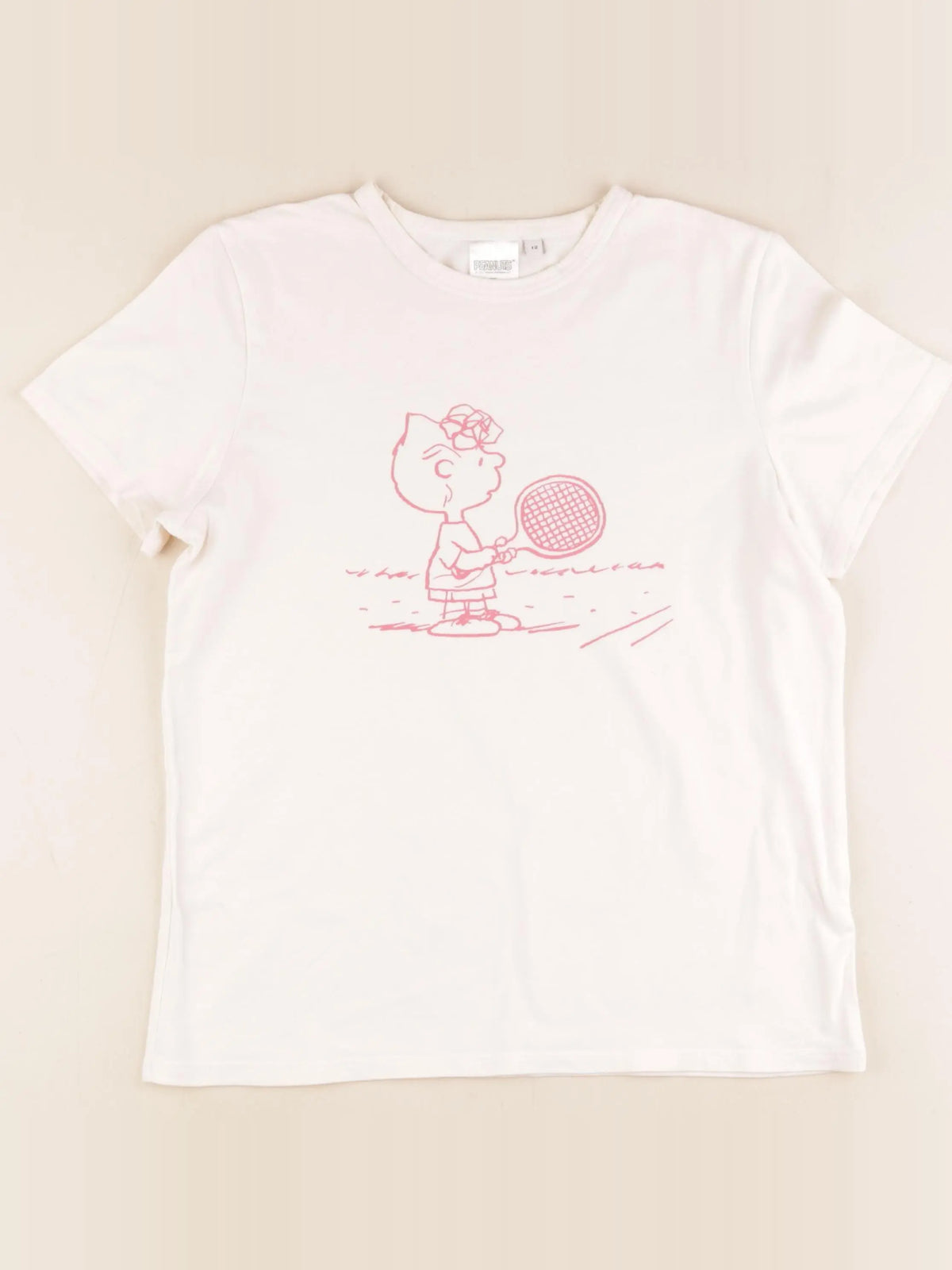 Cyrillus - tee-shirt beige, rose - 12 ans