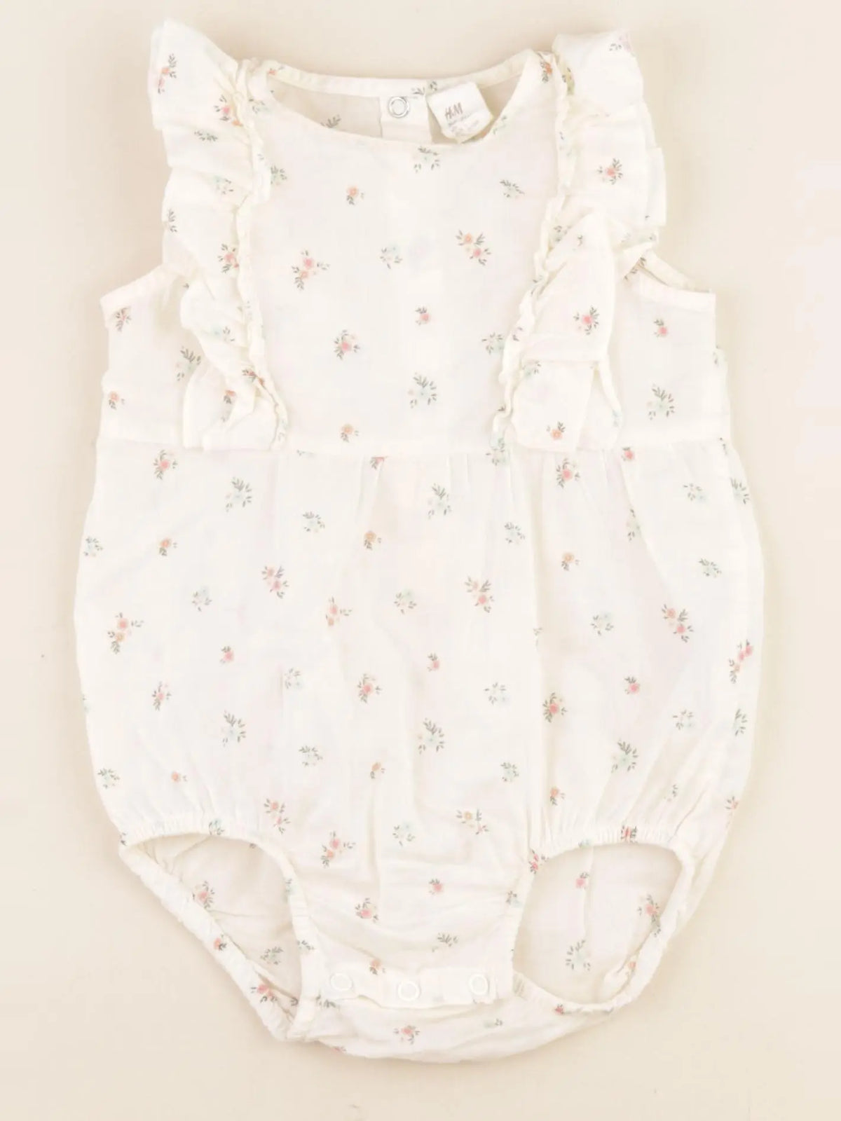 H&M - combinaison beige - 9/12 mois