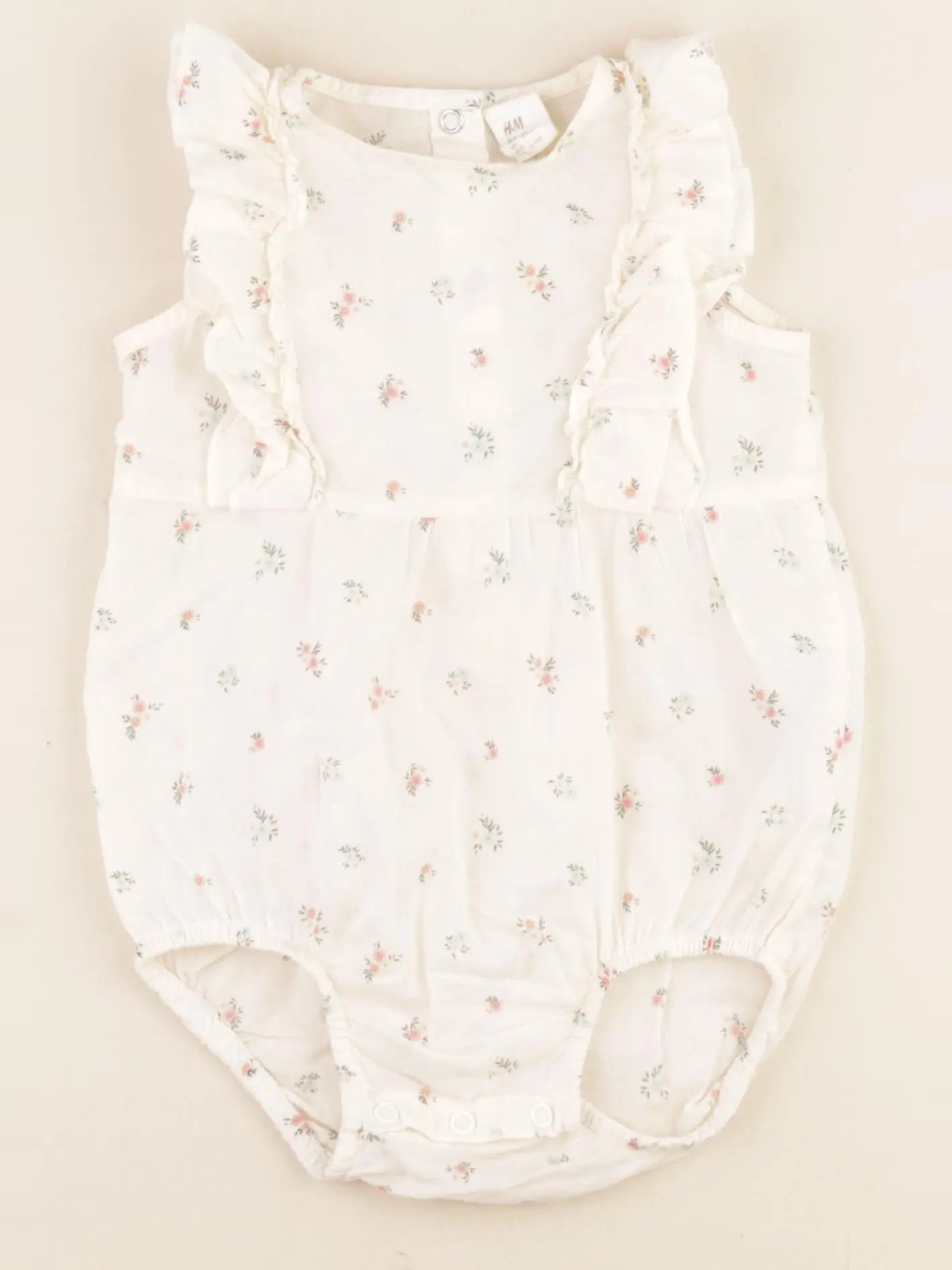 H&M - combinaison beige - 9/12 mois