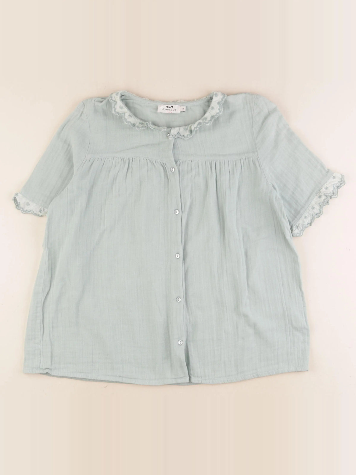 Cyrillus - blouse vert - 14 ans