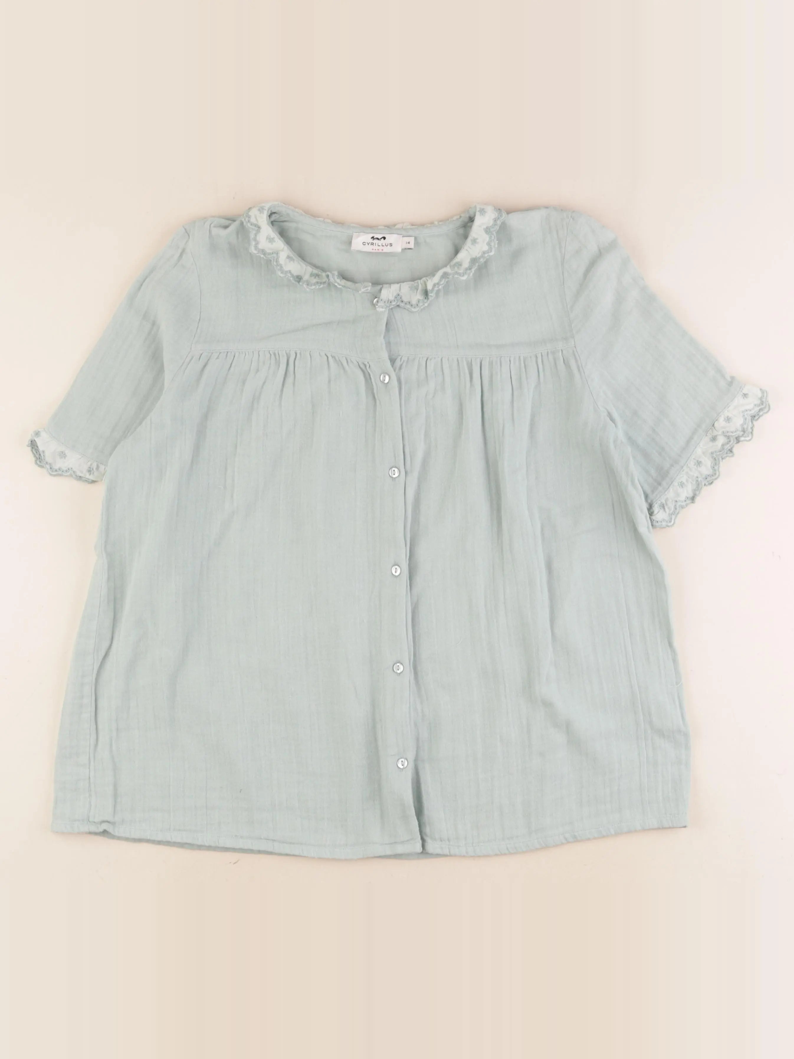 Cyrillus - blouse vert - 14 ans