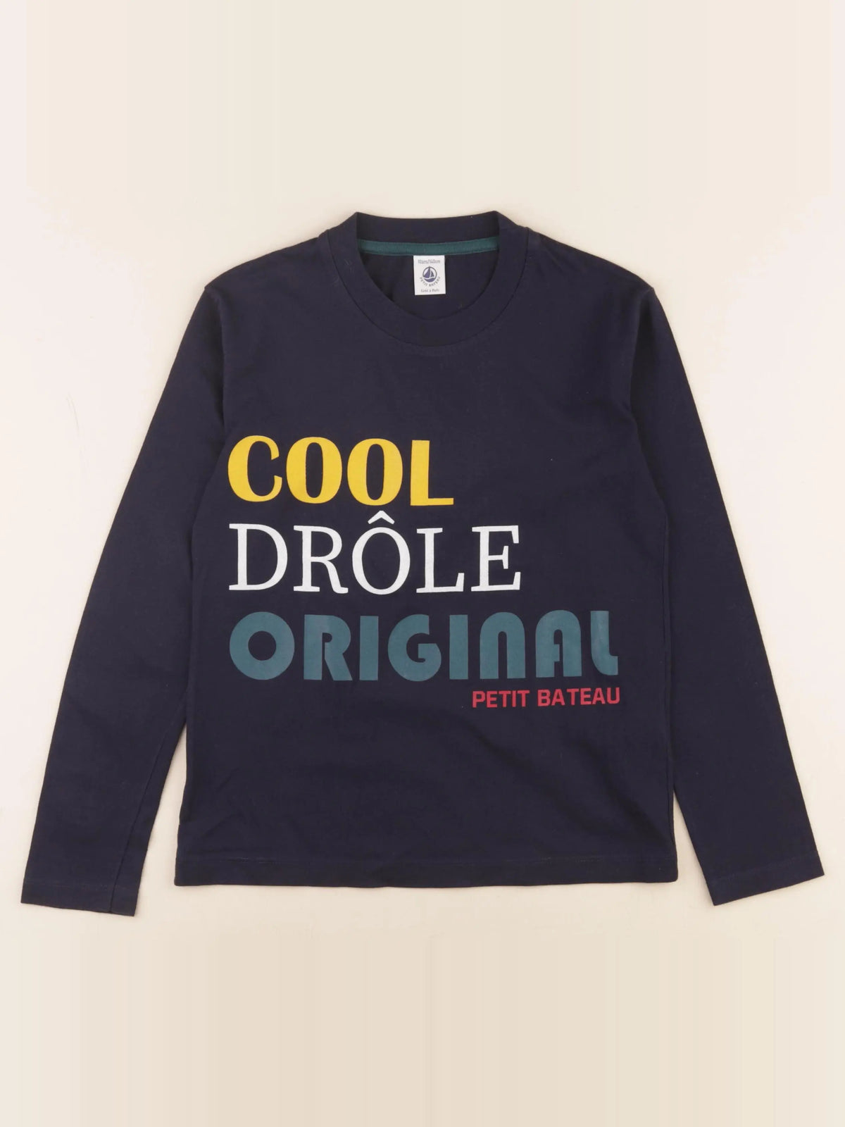 Petit Bateau - tee-shirt bleu - 10 ans