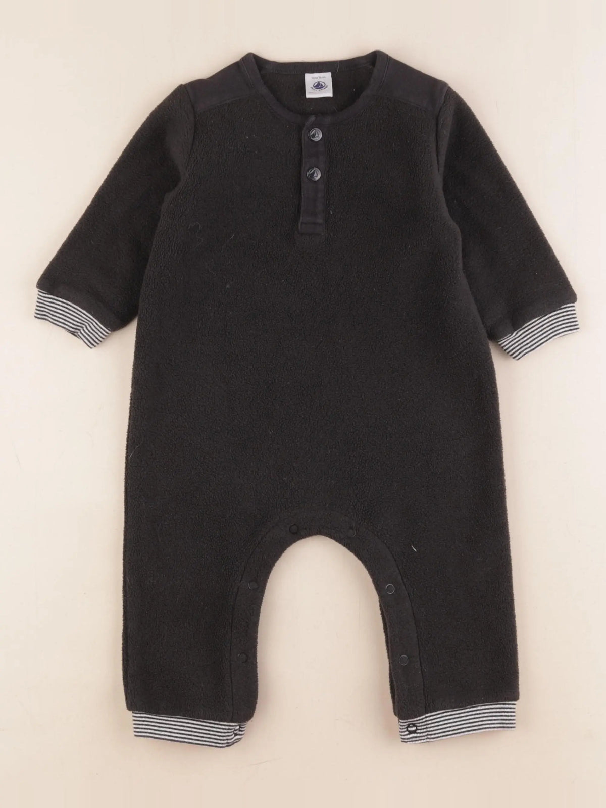 Petit Bateau - combinaison noir - 12 mois