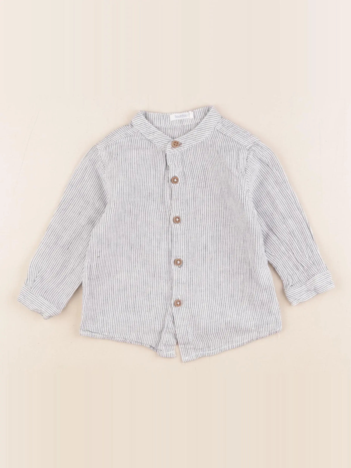 Boutchou - chemise bleu - 12 mois