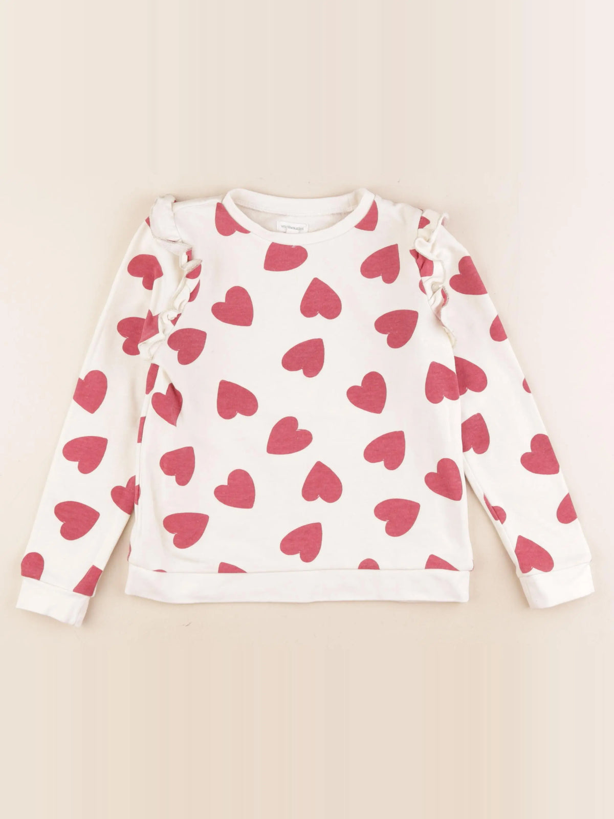 Vertbaudet - sweat rouge - 8 ans
