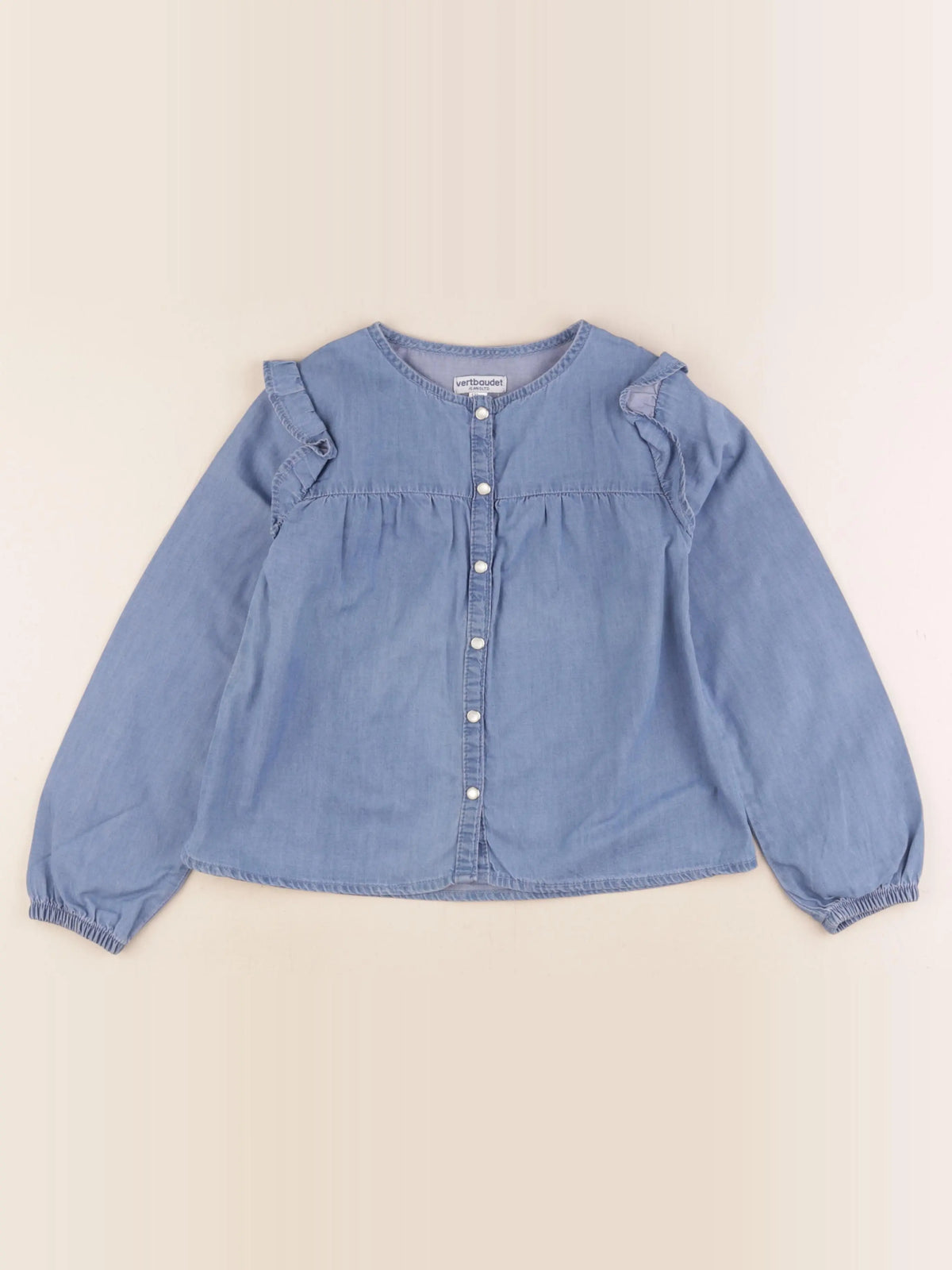 Vertbaudet - blouse bleu - 7 ans