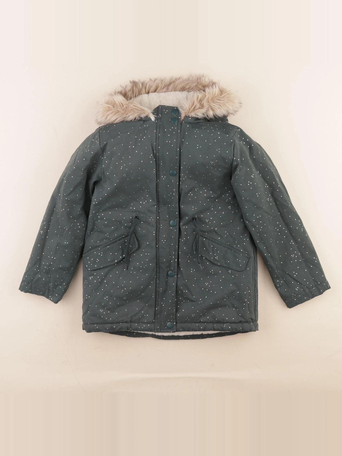 Vertbaudet - parka vert - 8 ans