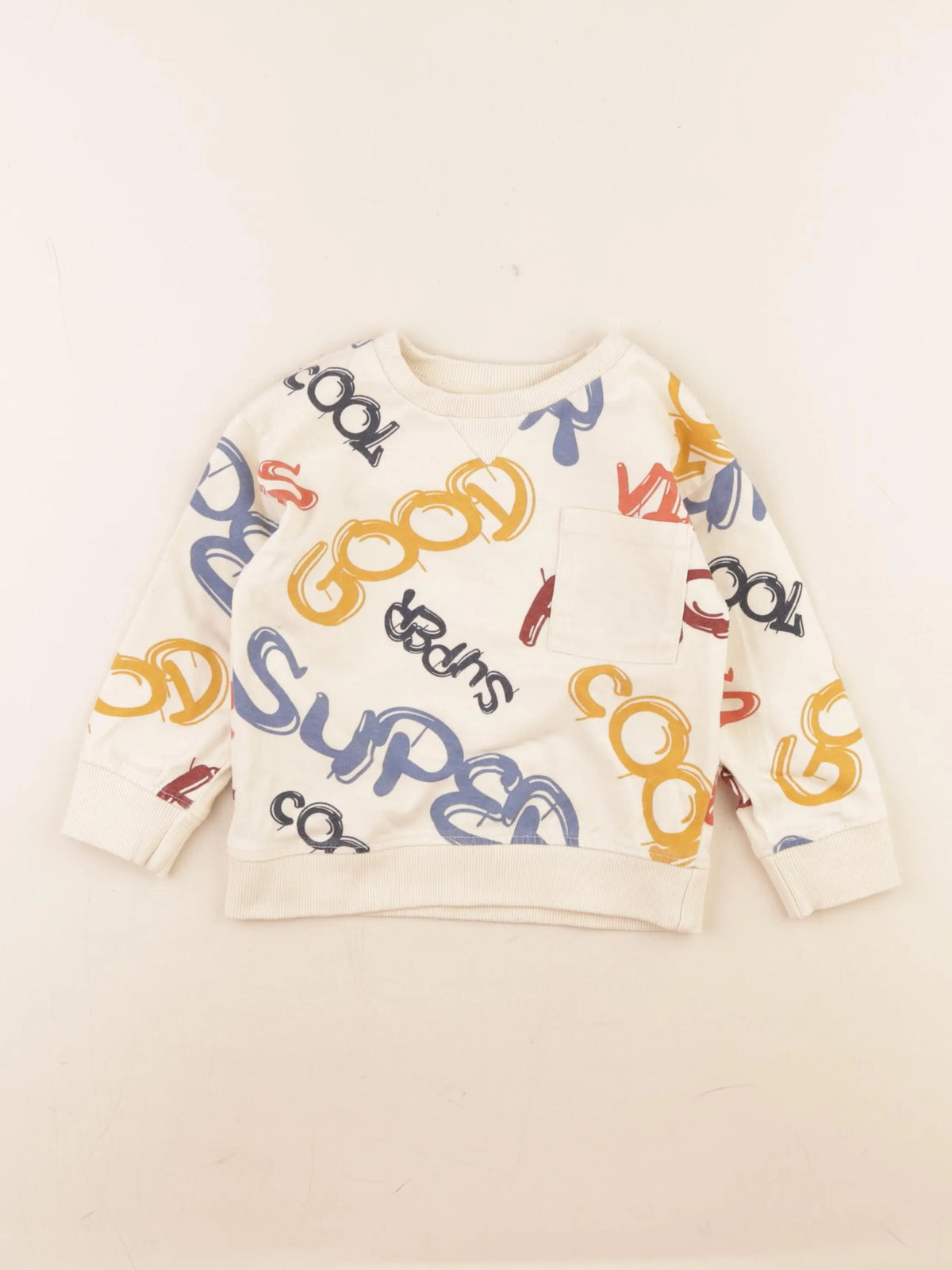 Vertbaudet - sweat beige - 3 ans