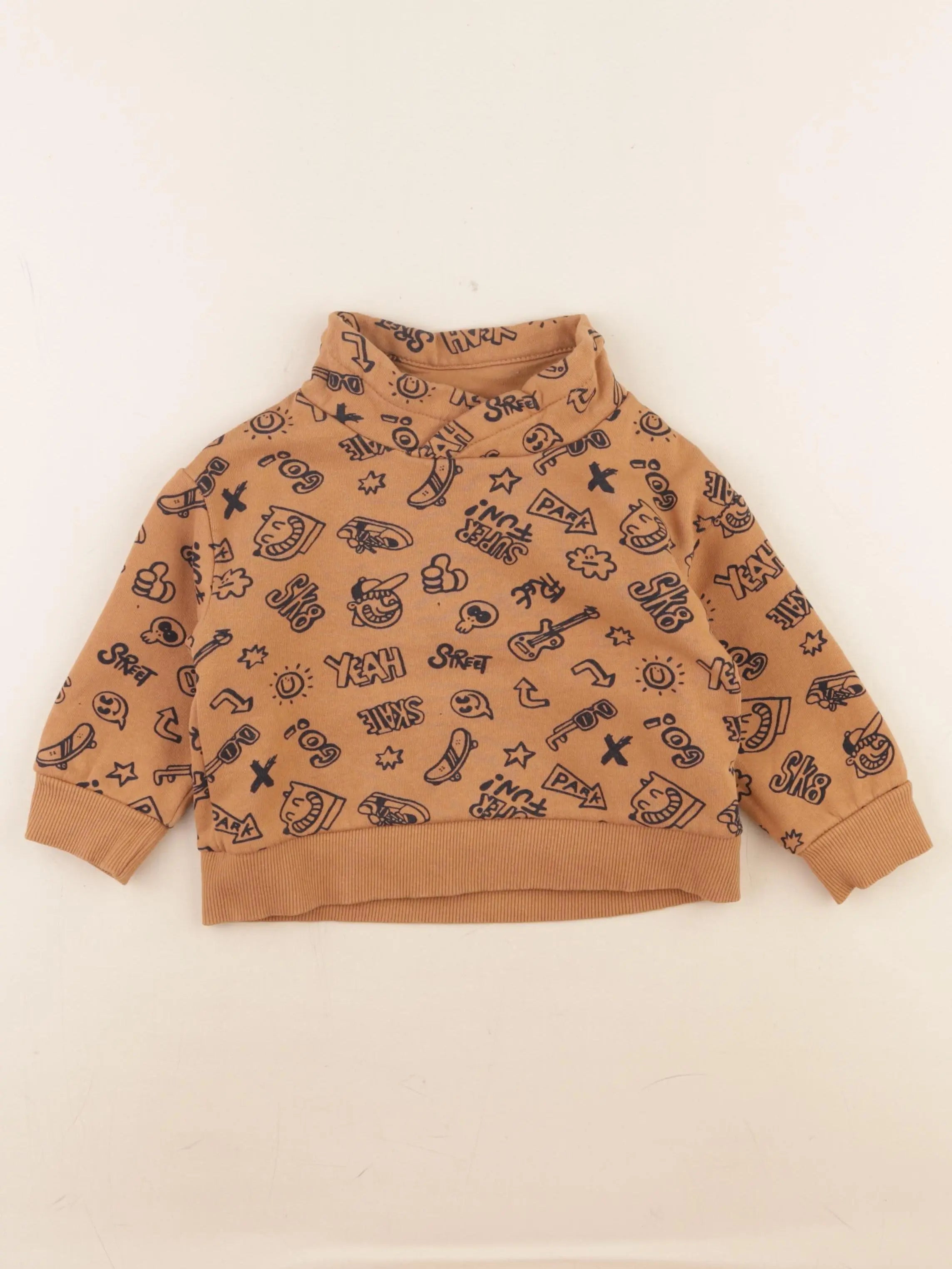 Vertbaudet - sweat marron - 2 ans
