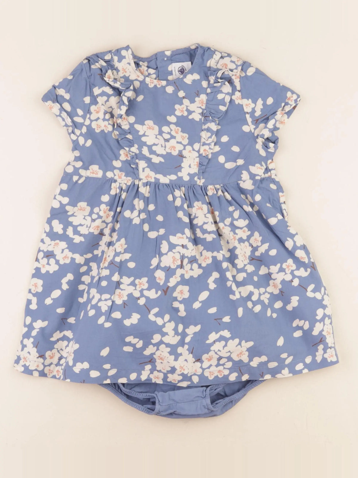 Petit Bateau - robe bleu - 24 mois