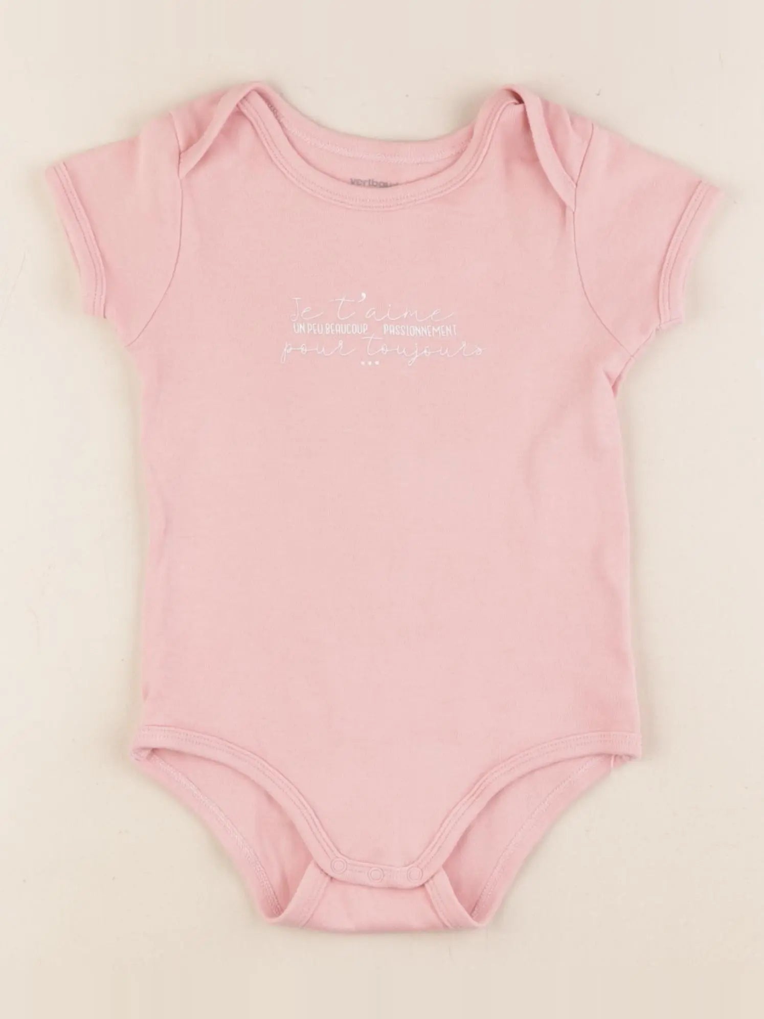 Vertbaudet - body rose - 24 mois