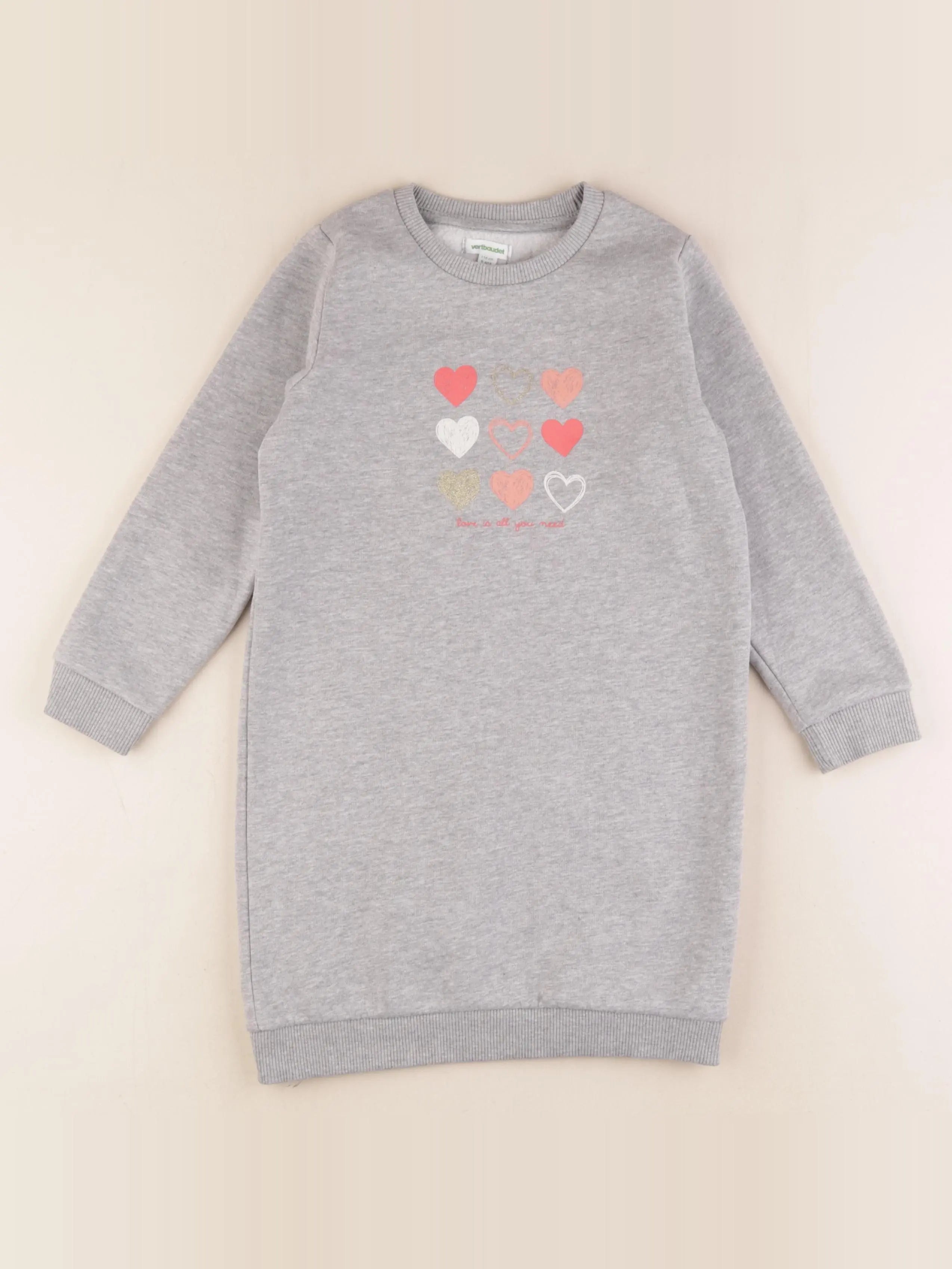 Vertbaudet - robe gris - 6 ans