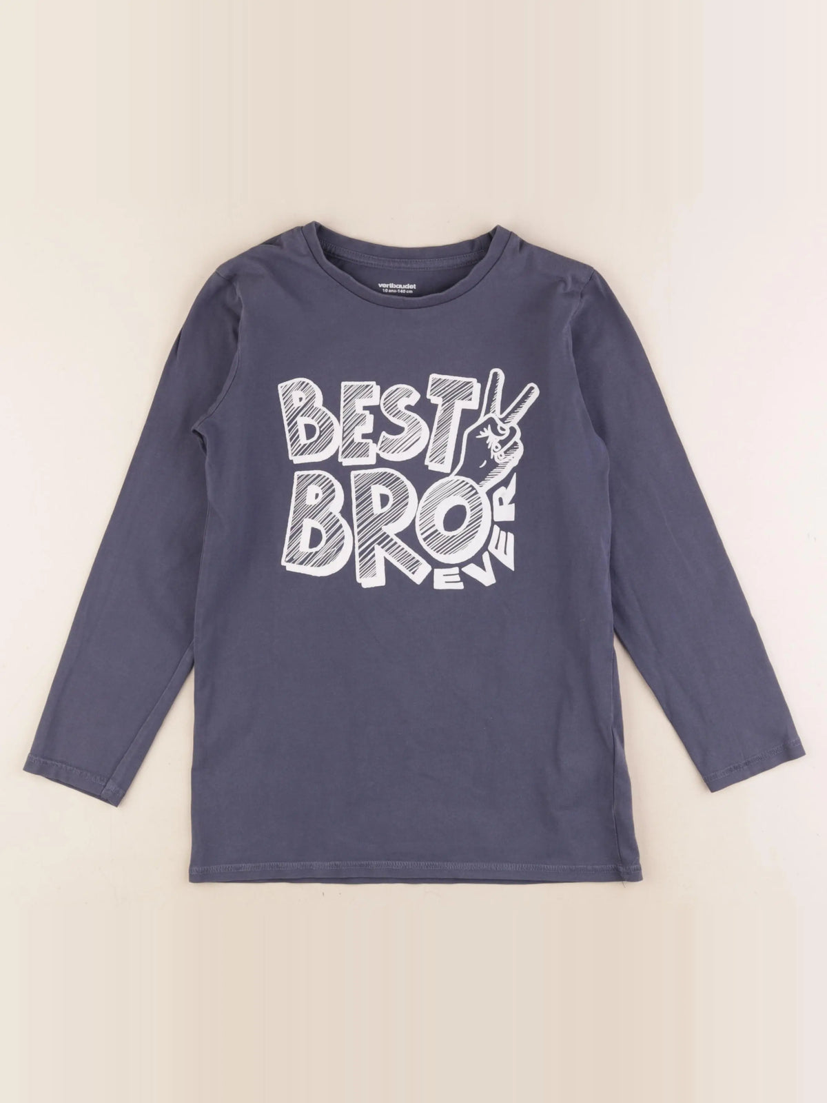 Vertbaudet - tee-shirt bleu - 10 ans