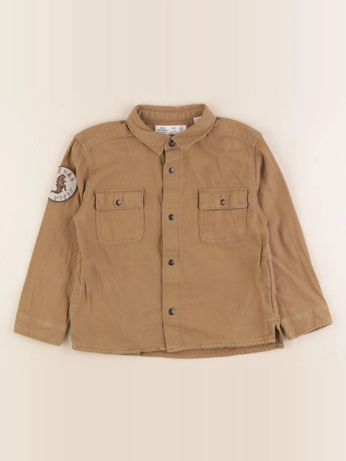 Zara - chemise marron - 2/3 ans