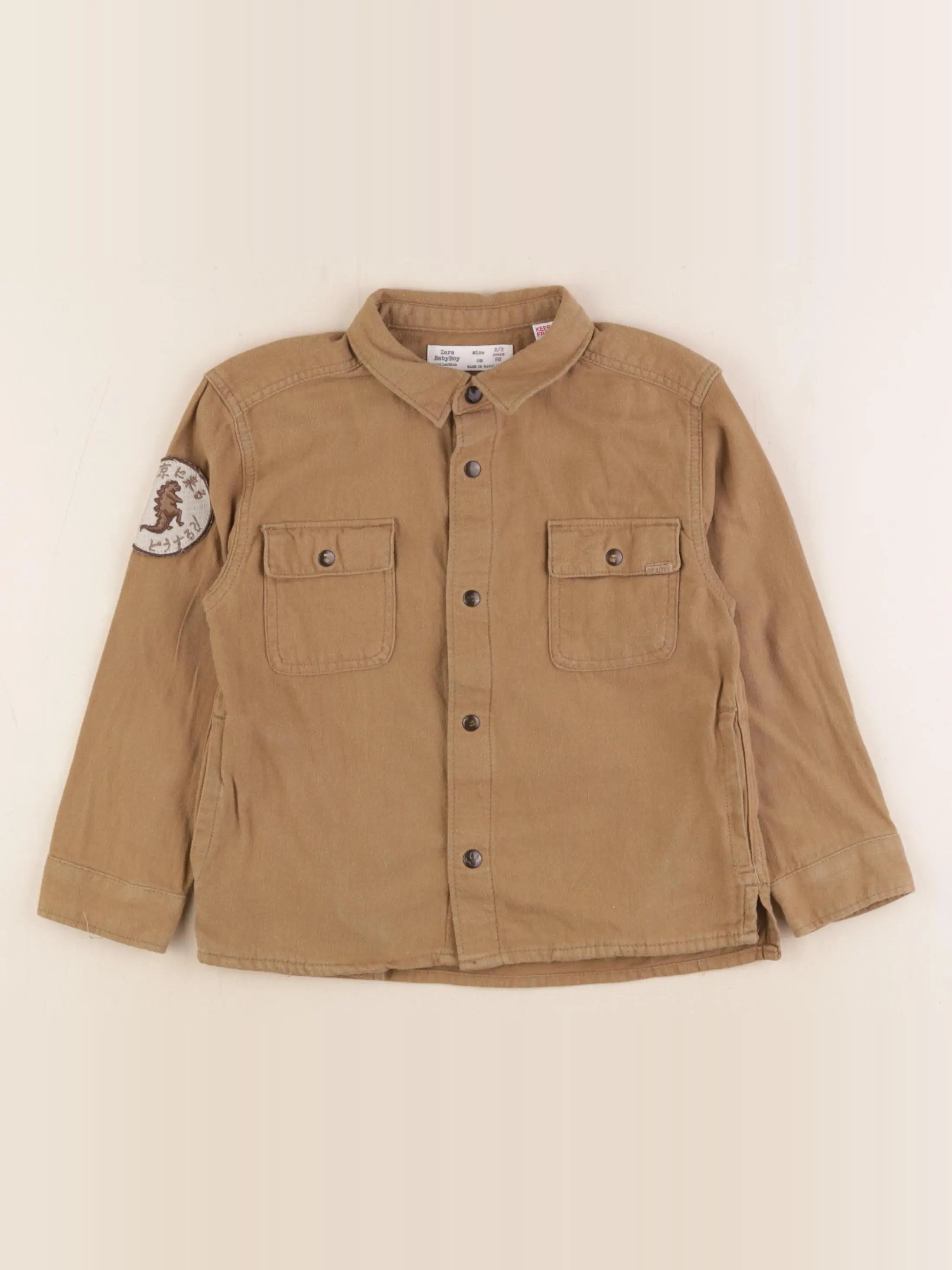 Zara - chemise marron - 2/3 ans