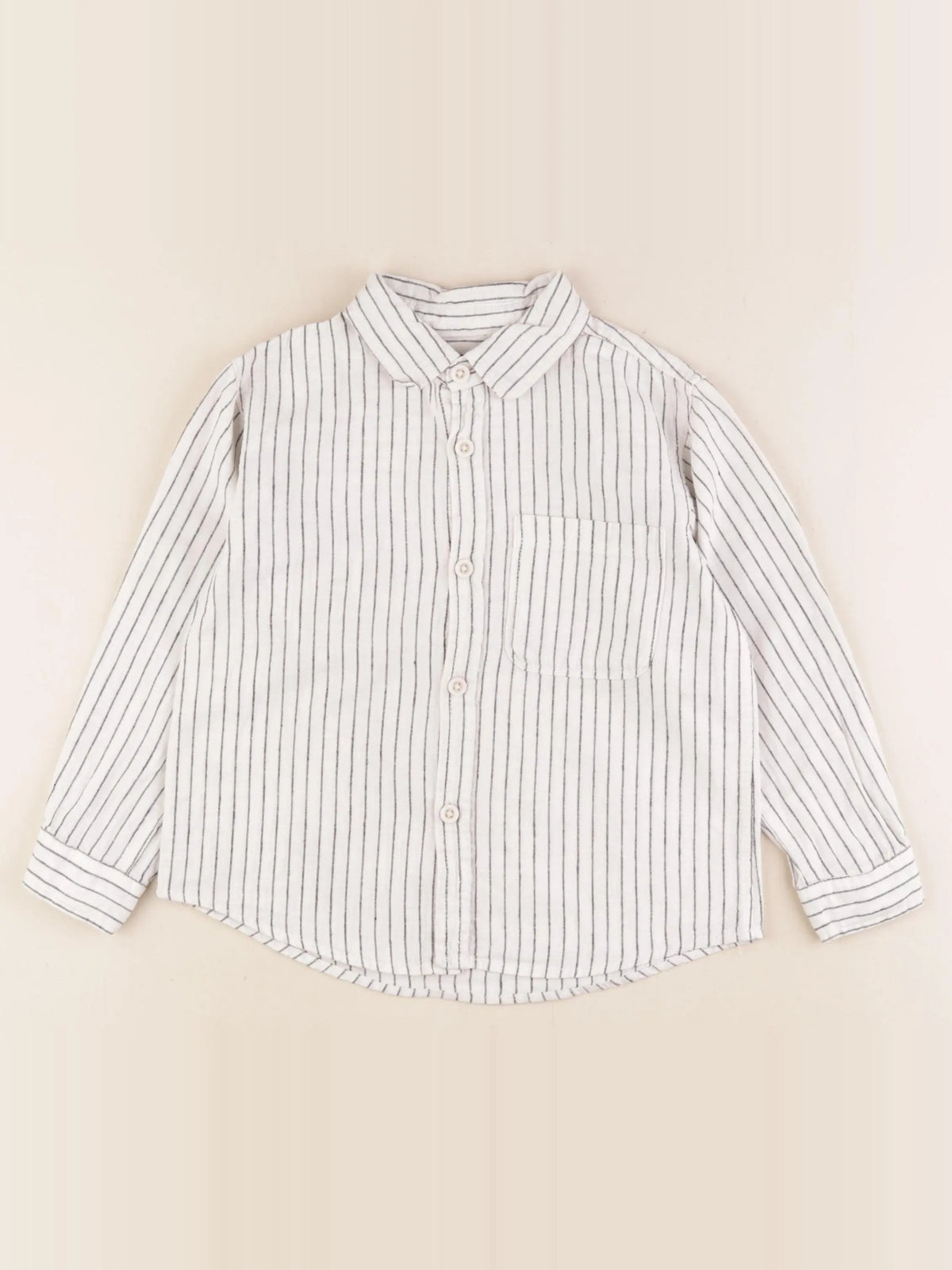 Zara - chemise blanc, noir - 3/4 ans