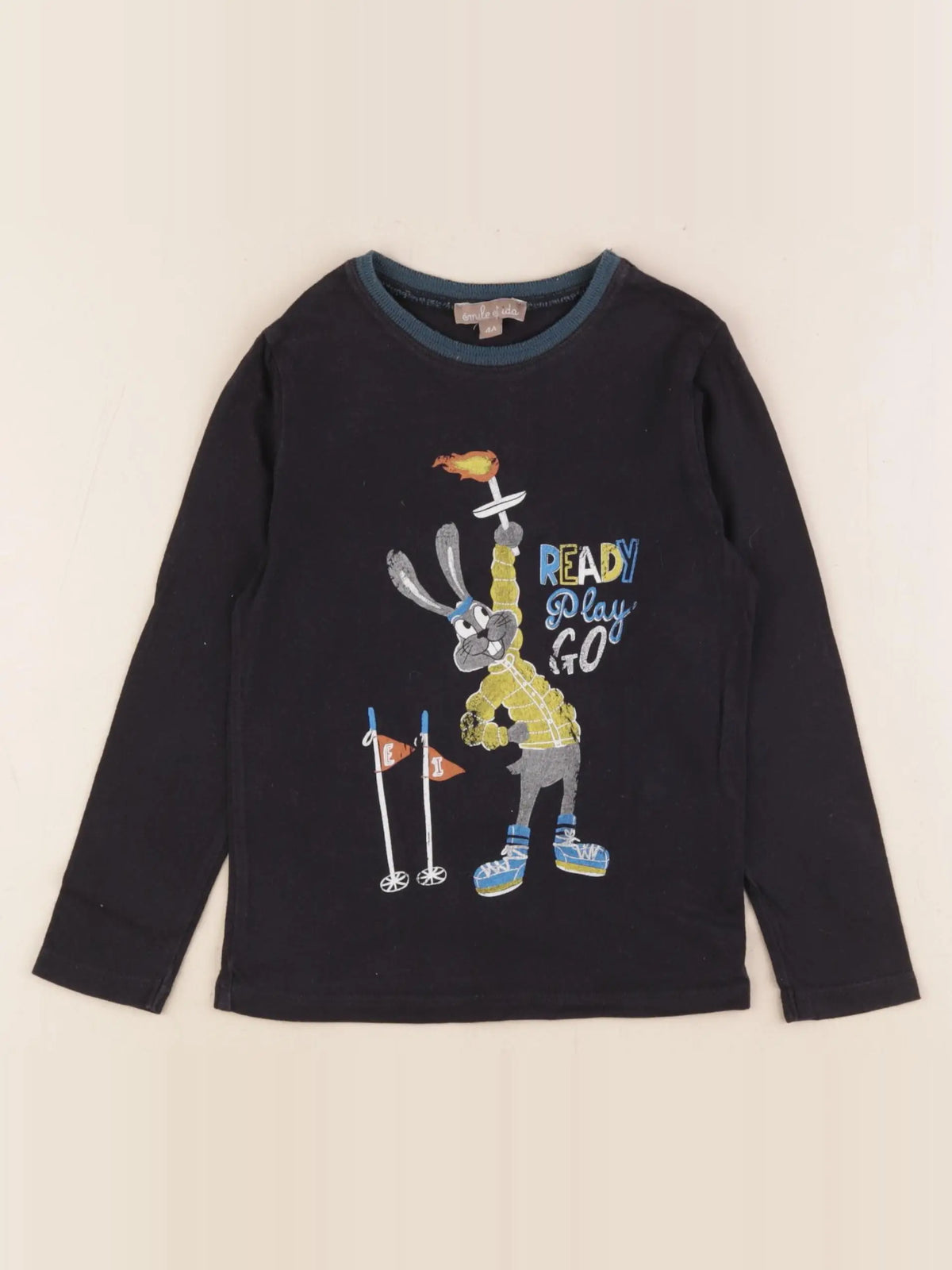Emile et Ida - tee-shirt noir - 4 ans