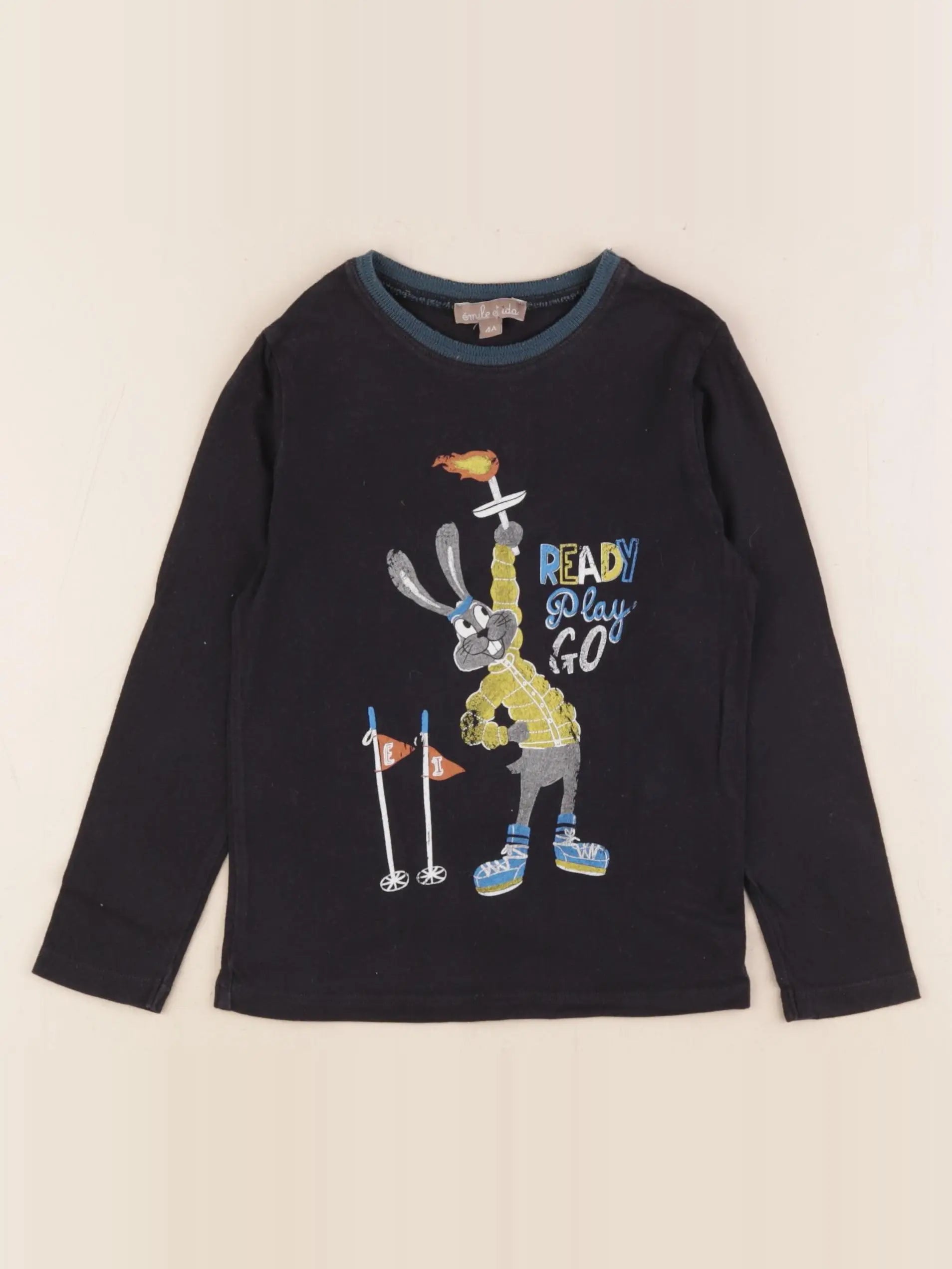 Emile et Ida - tee-shirt noir - 4 ans