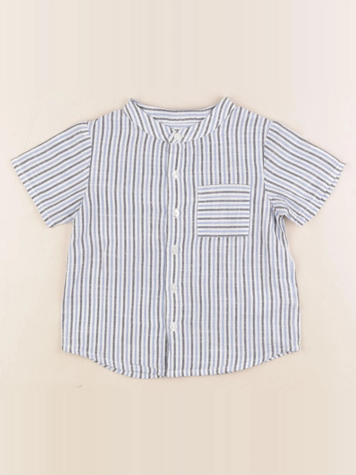 Eden & Victor - chemise bleu, blanc - 4 ans