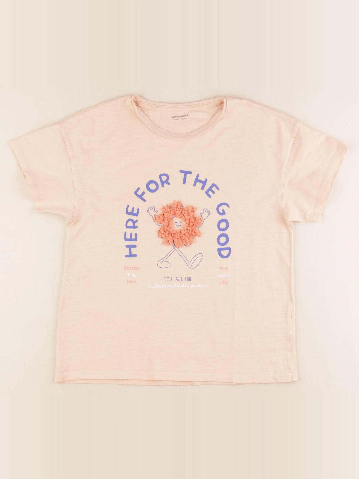 Vertbaudet - tee-shirt rose - 10 ans