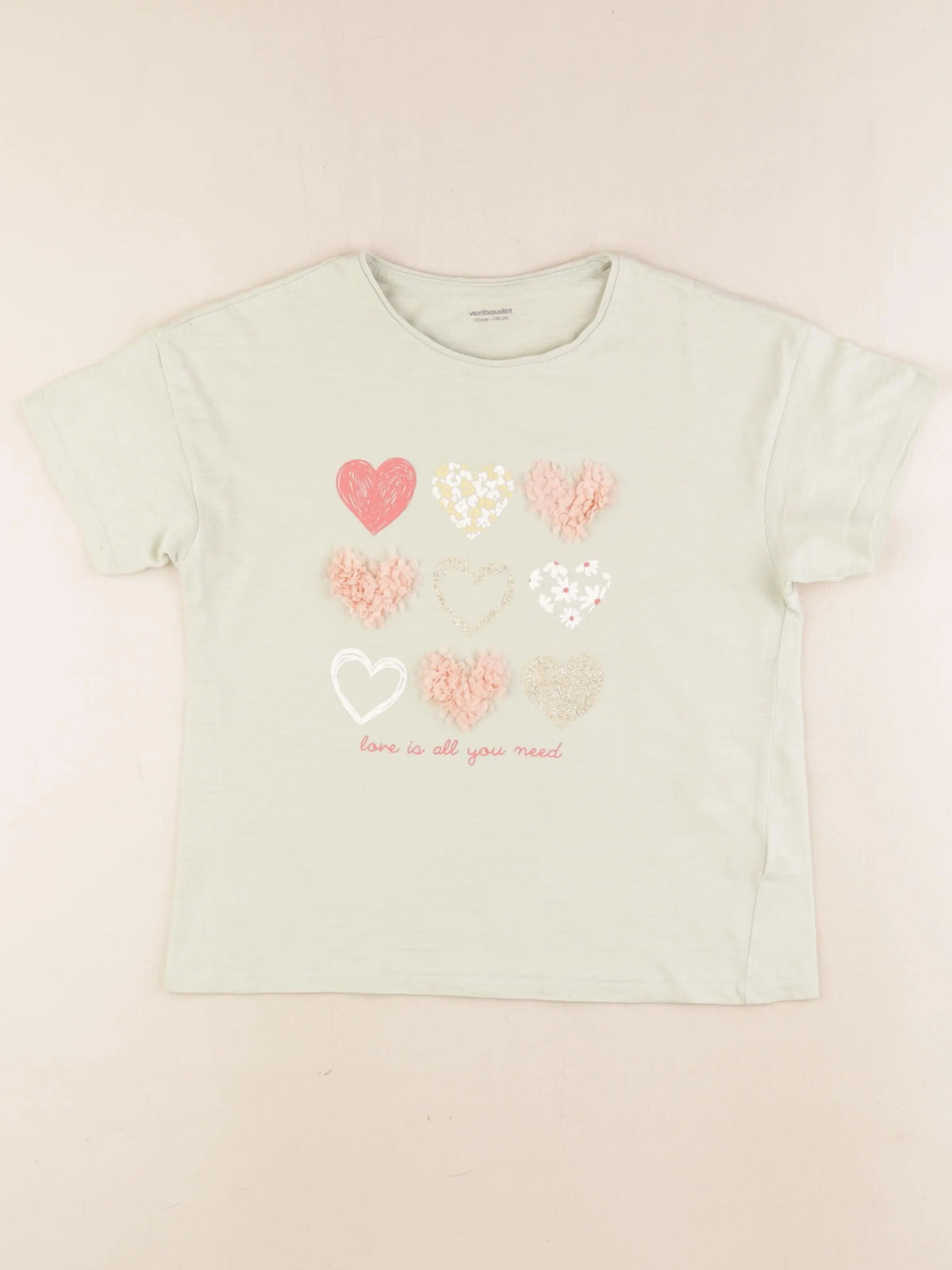 Vertbaudet - tee-shirt vert - 10 ans