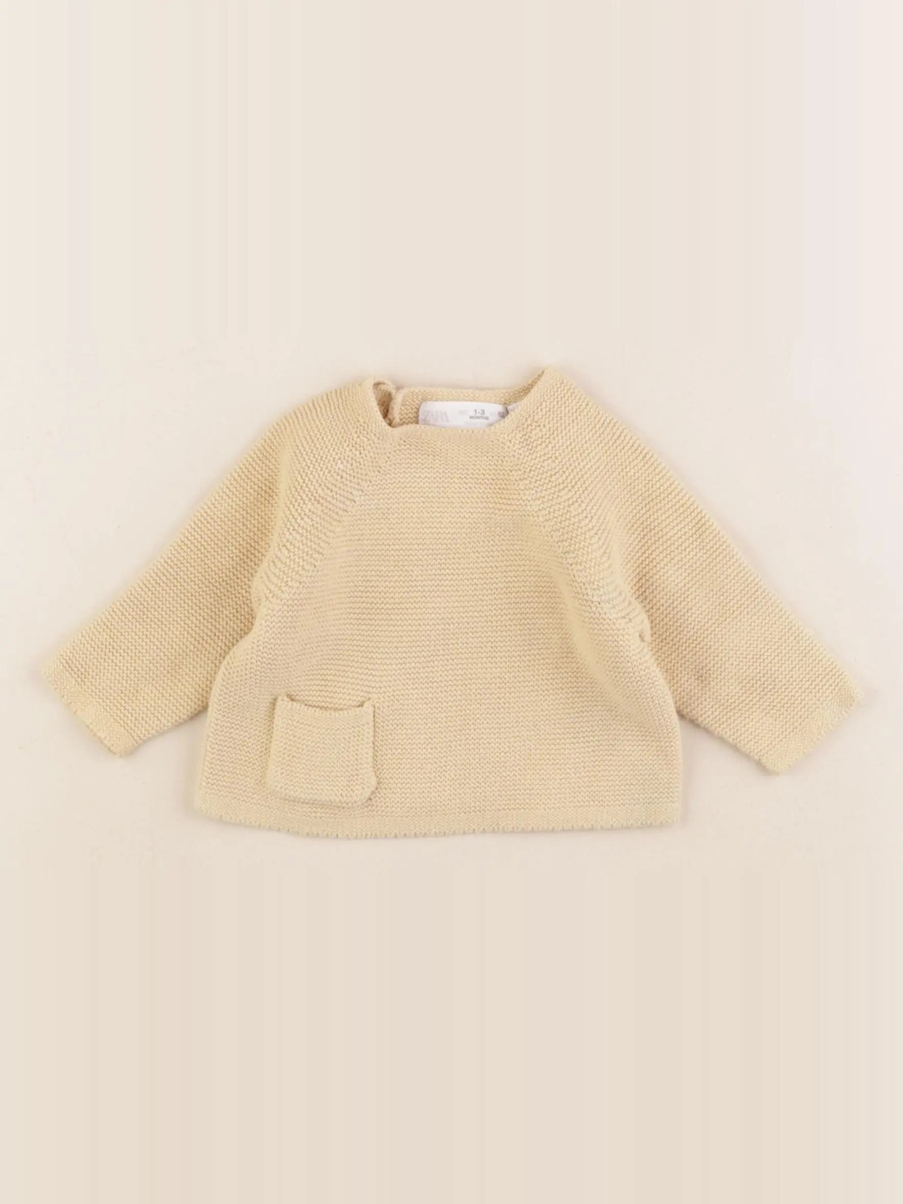Zara - pull jaune - 1/3 mois