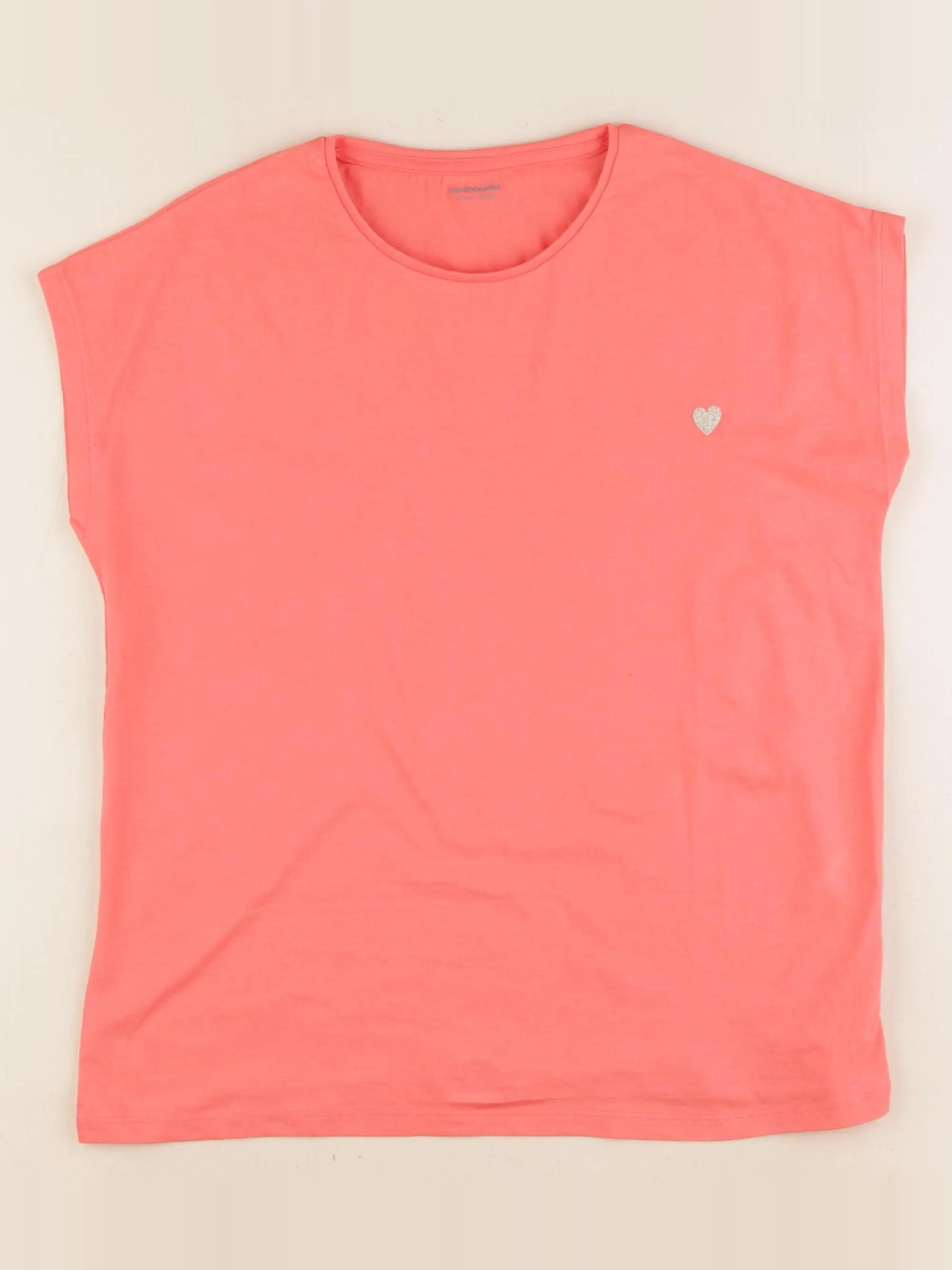 Vertbaudet - tee-shirt rose, or - 12 ans