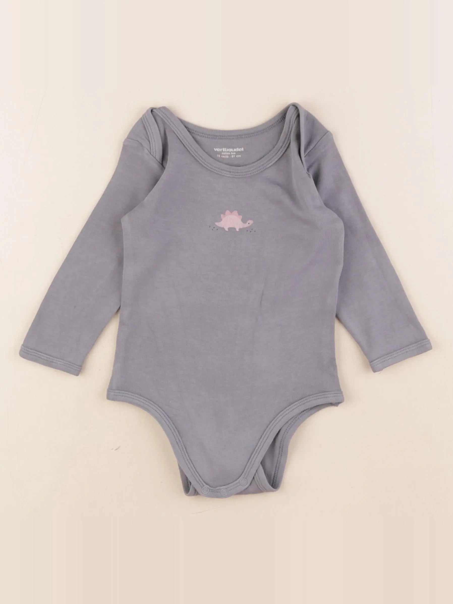 Vertbaudet - body taupe - 18 mois