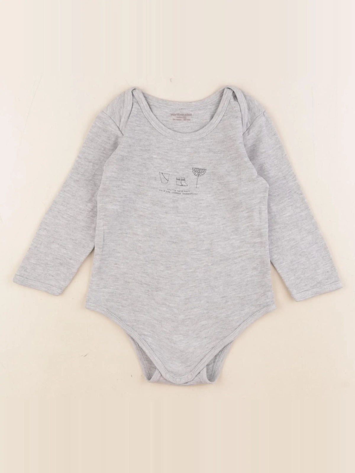 Vertbaudet - body gris - 2 ans