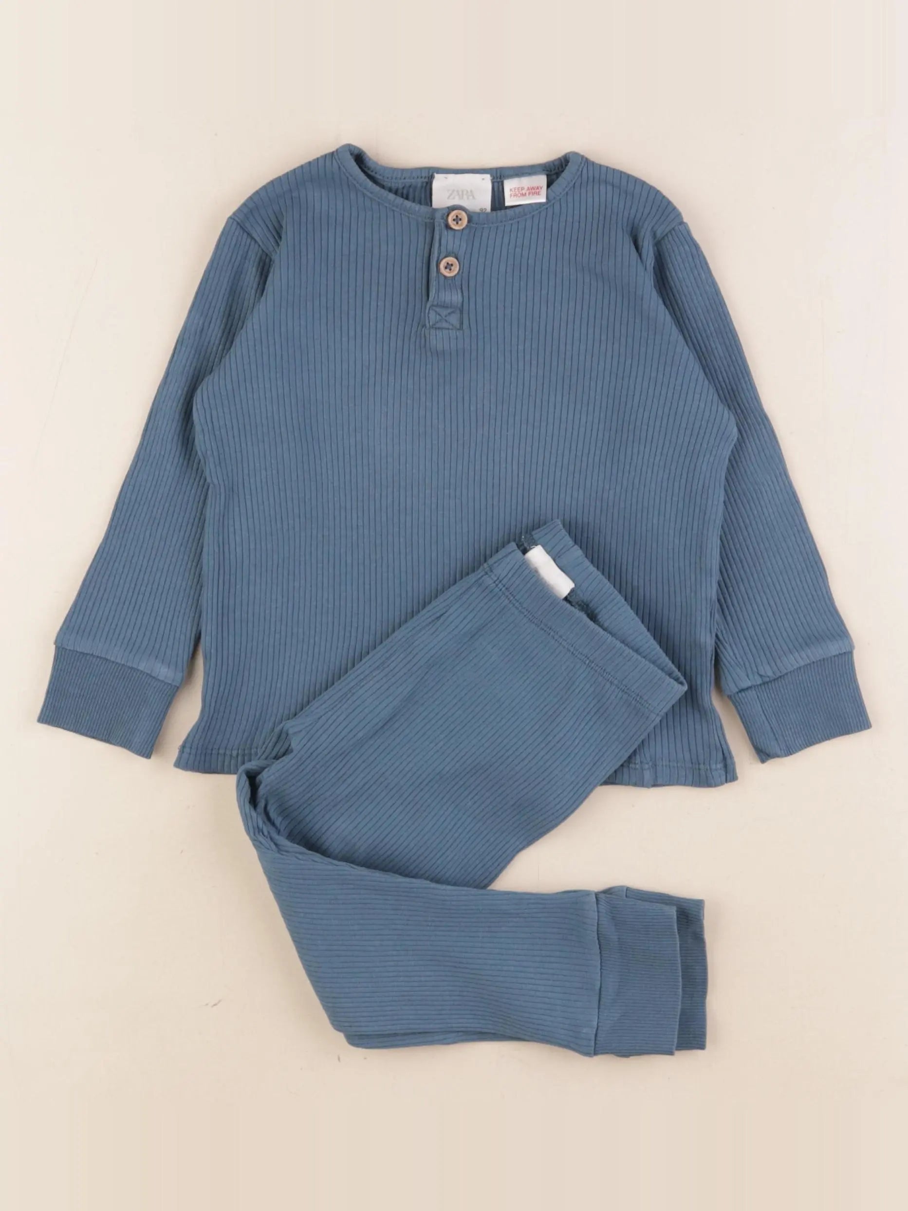 Zara - pyjama coton bleu - 18/24 mois
