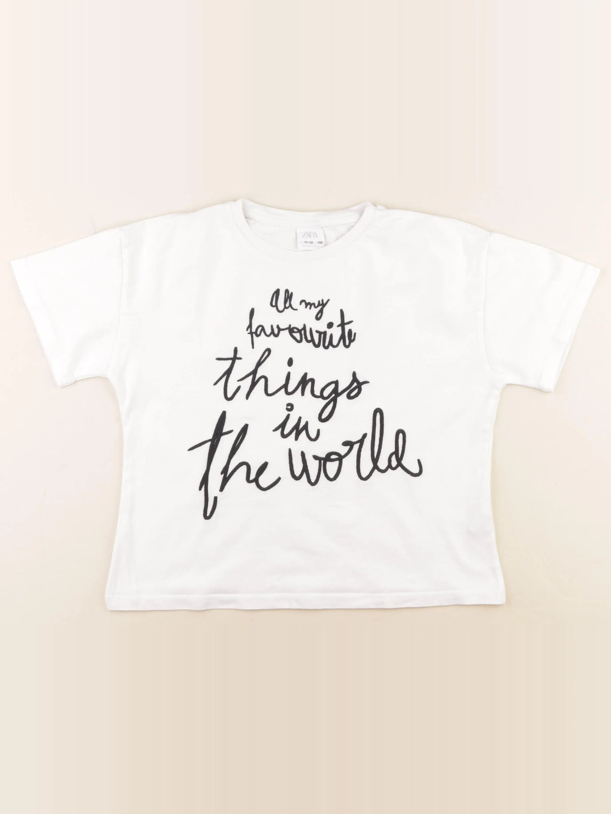 Zara - tee-shirt blanc - 11/12 ans