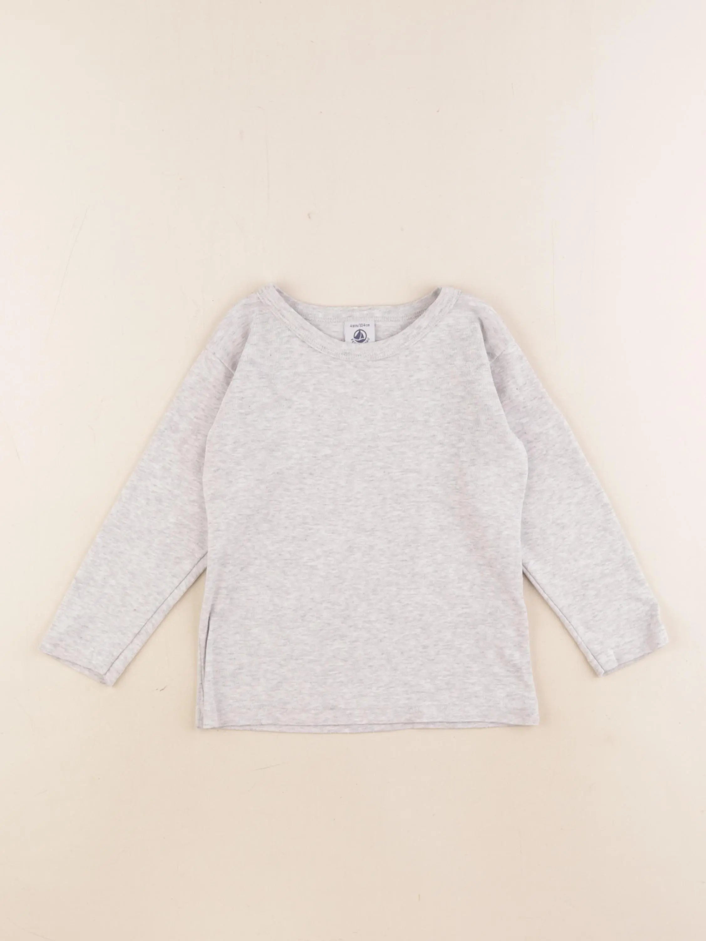 Petit Bateau - maillot de corps gris - 4 ans