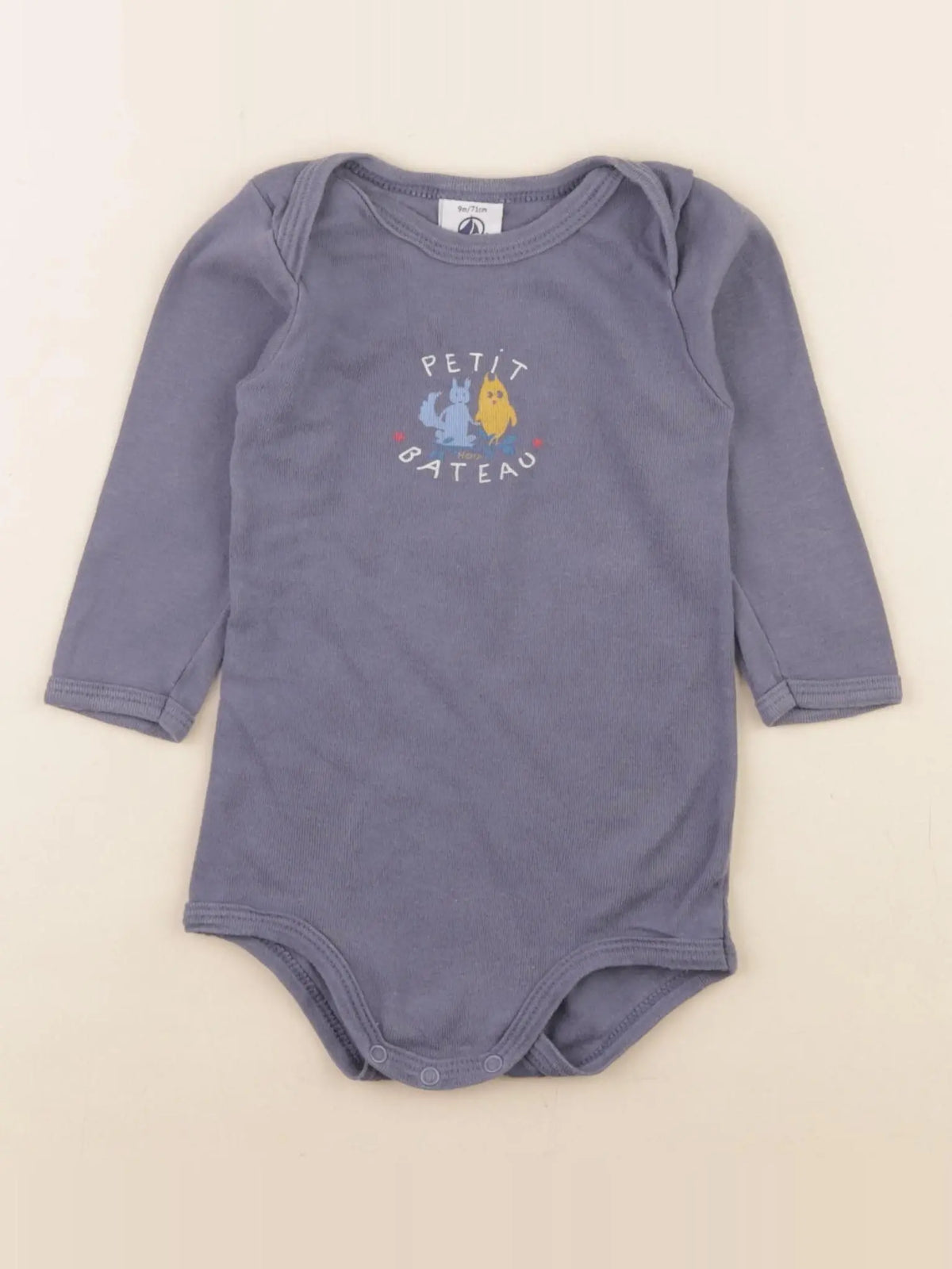 Petit Bateau - body bleu - 9 mois