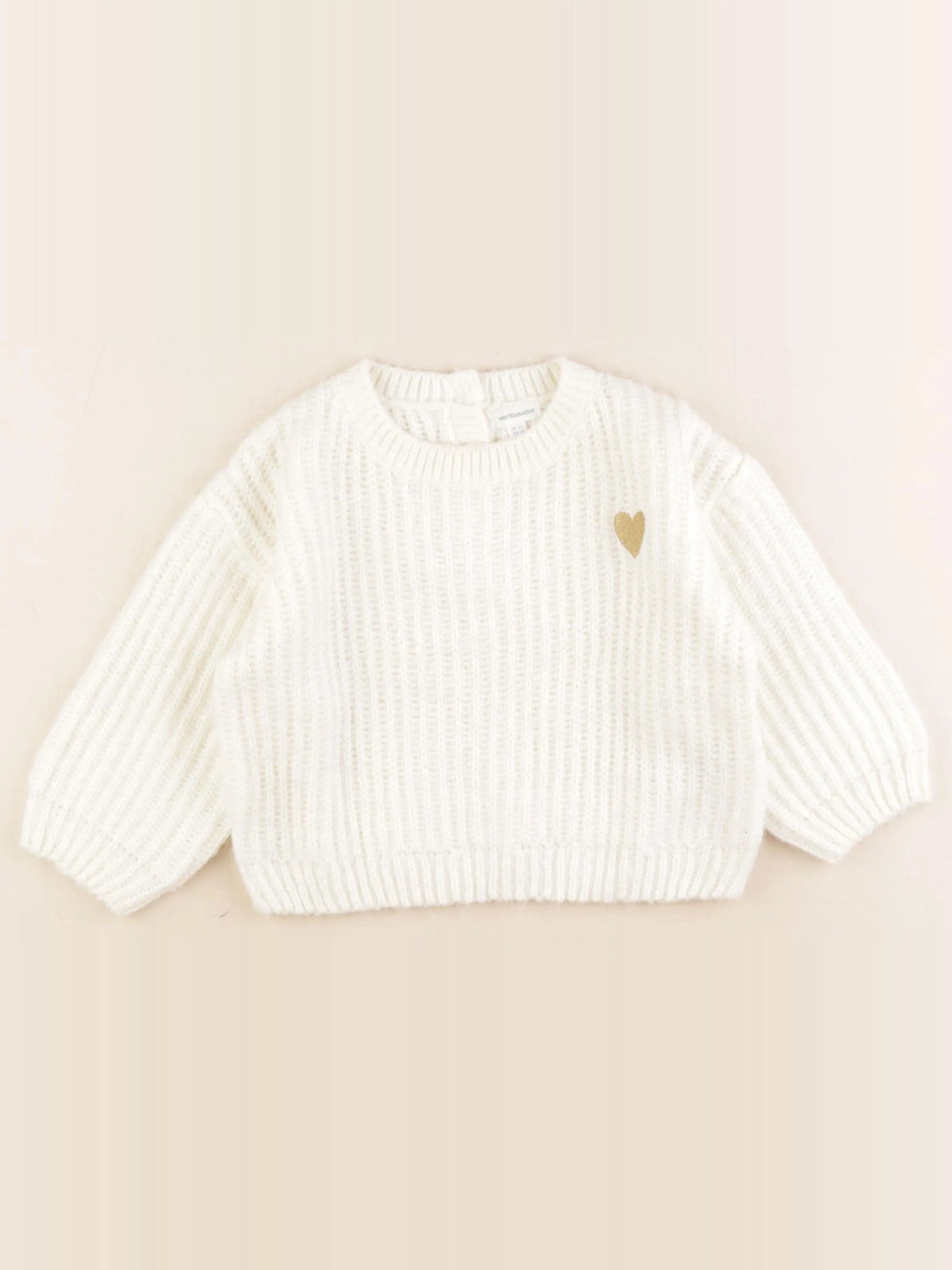 Vertbaudet - pull blanc - 24 mois