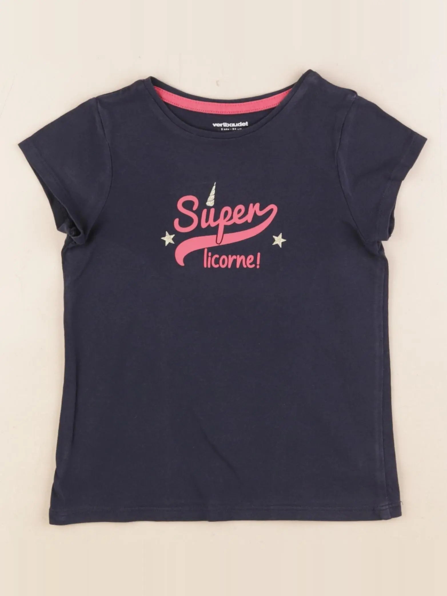 Vertbaudet - tee-shirt bleu - 3 ans